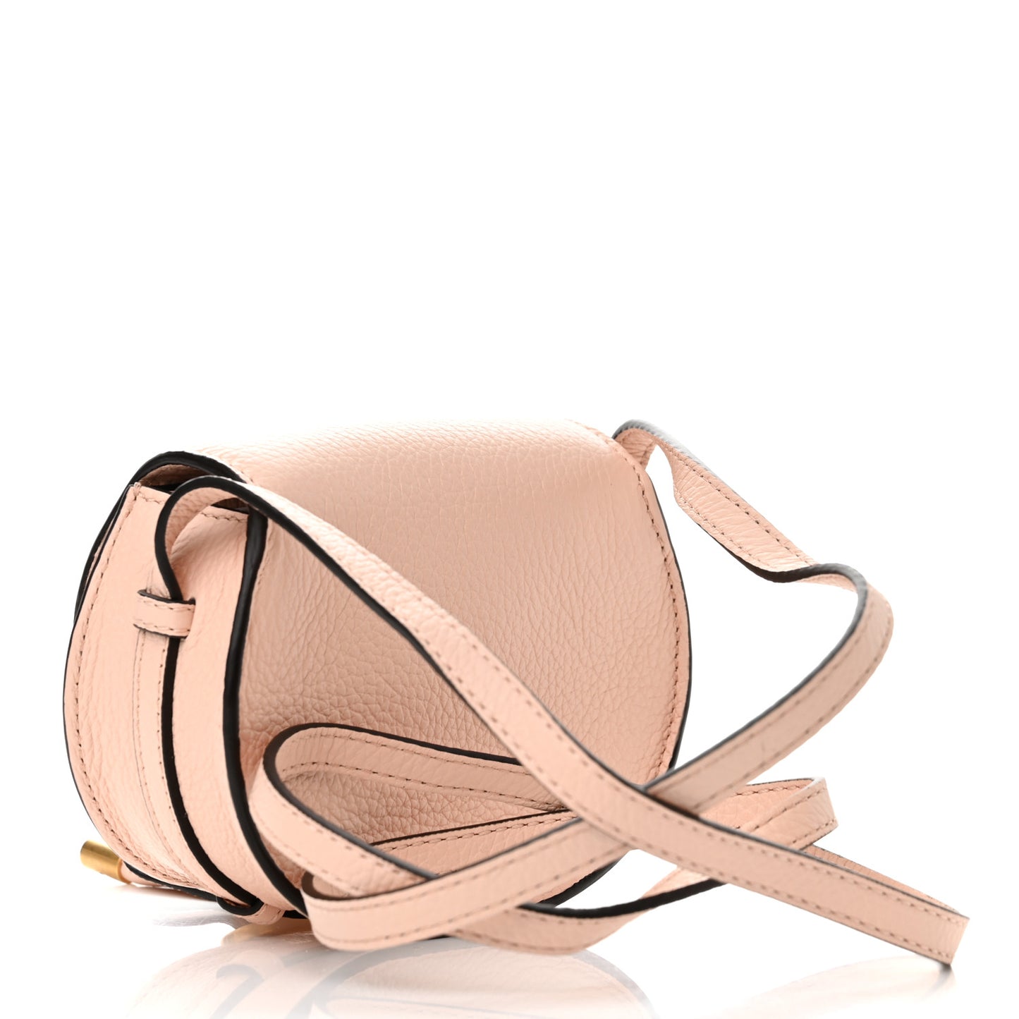 Calfskin Nano Marcie Saddle Bag Blush Nude