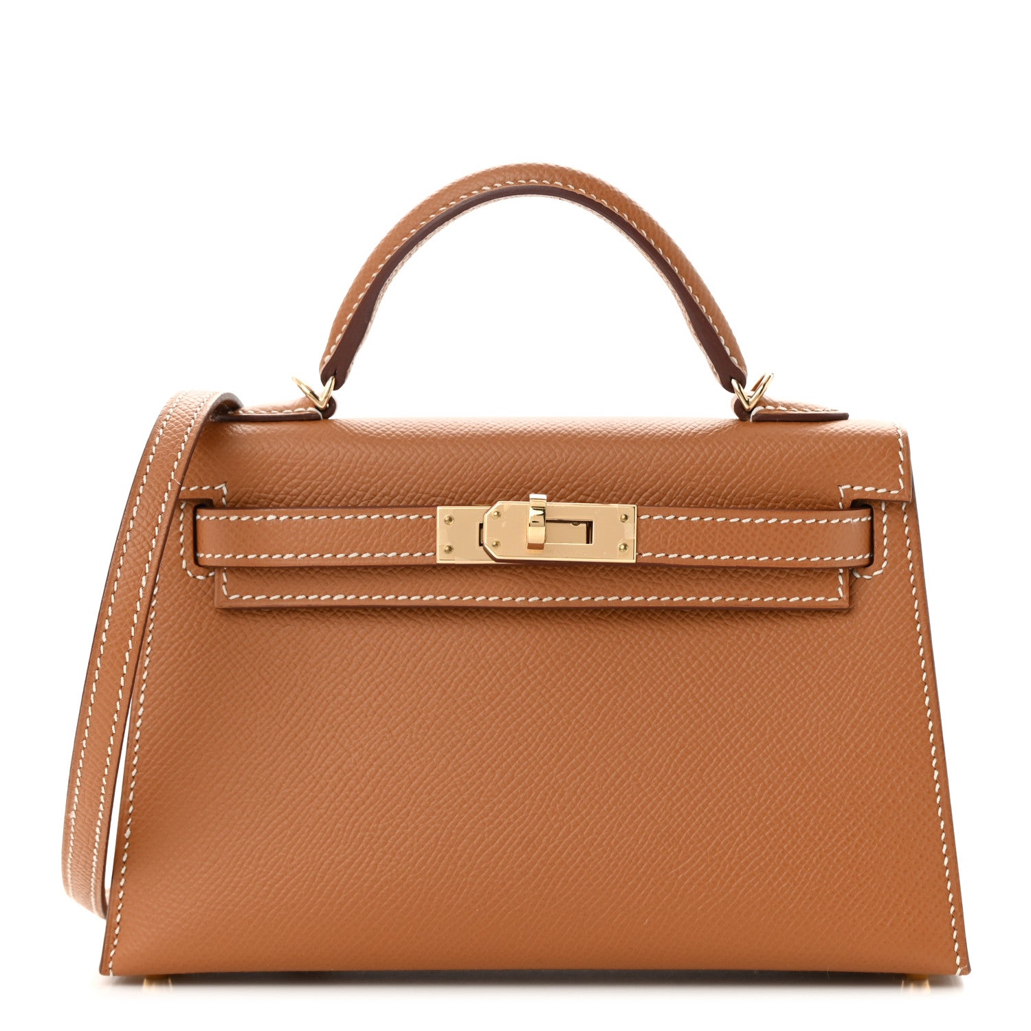 Hermes Epsom Horseshoe Mini Kelly Sellier 20 Gold 1 of 12