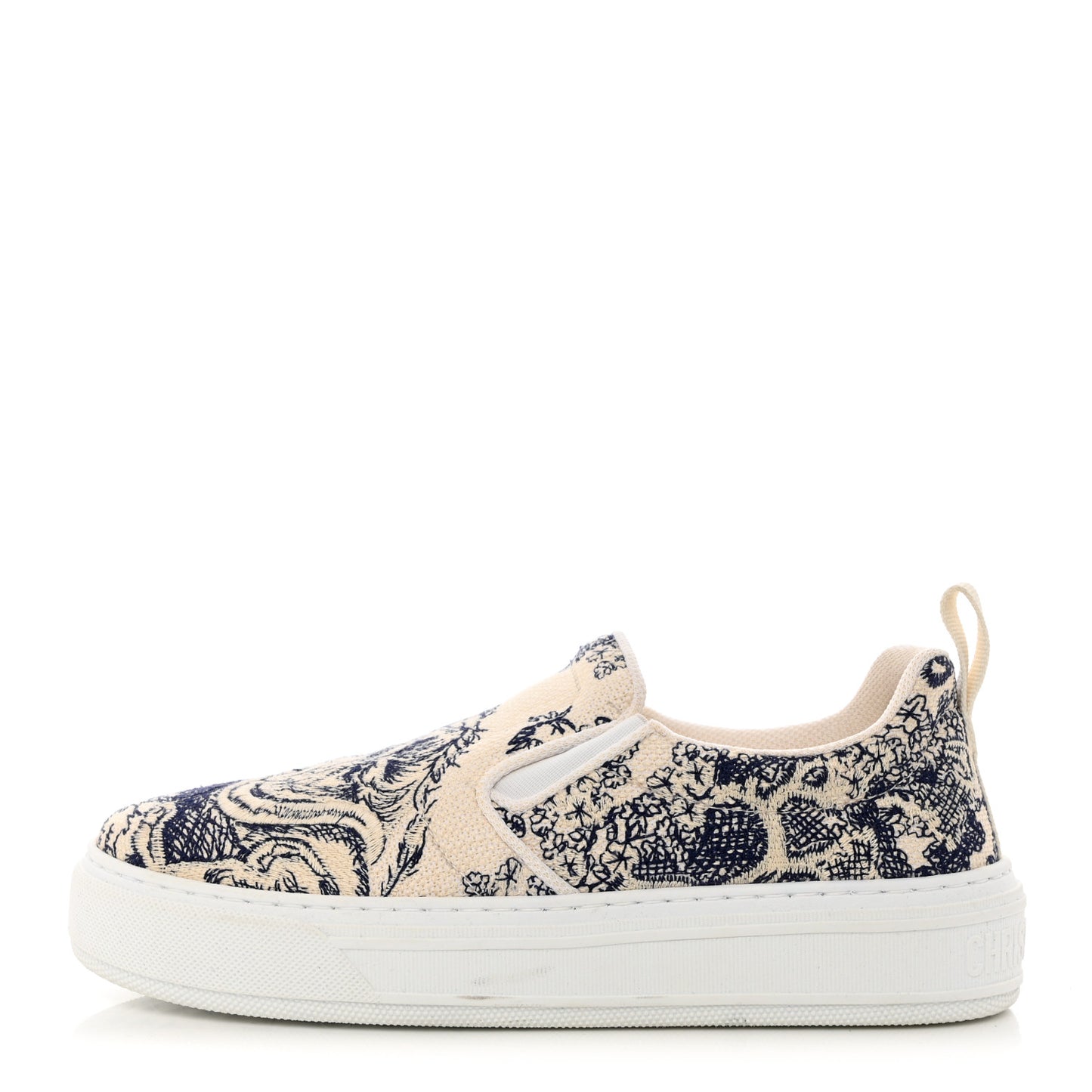 Dioriviera Toile De Jouy Womens Solar Slip On Sneakers 37.5 Blue