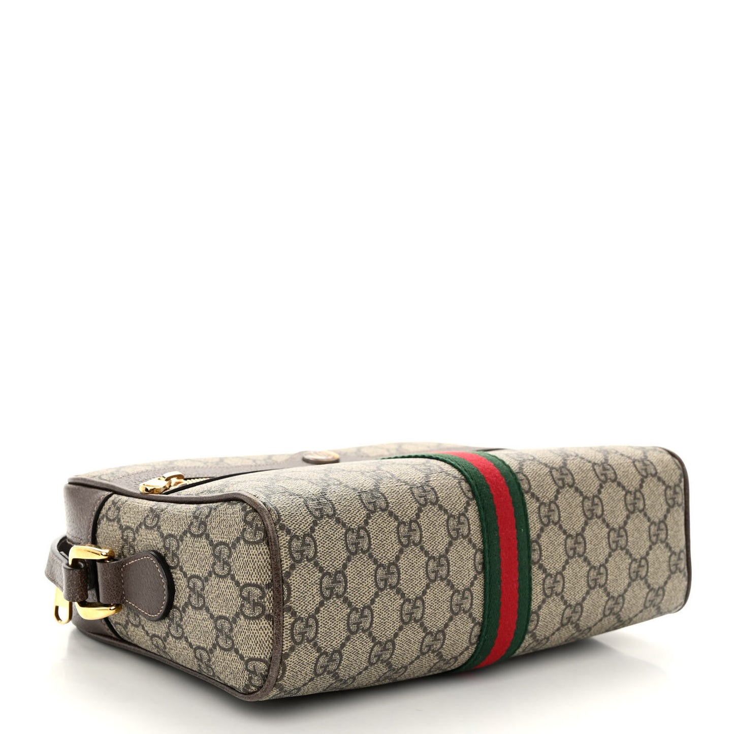 GG Supreme Monogram Web Small Ophidia Shoulder Bag Brown