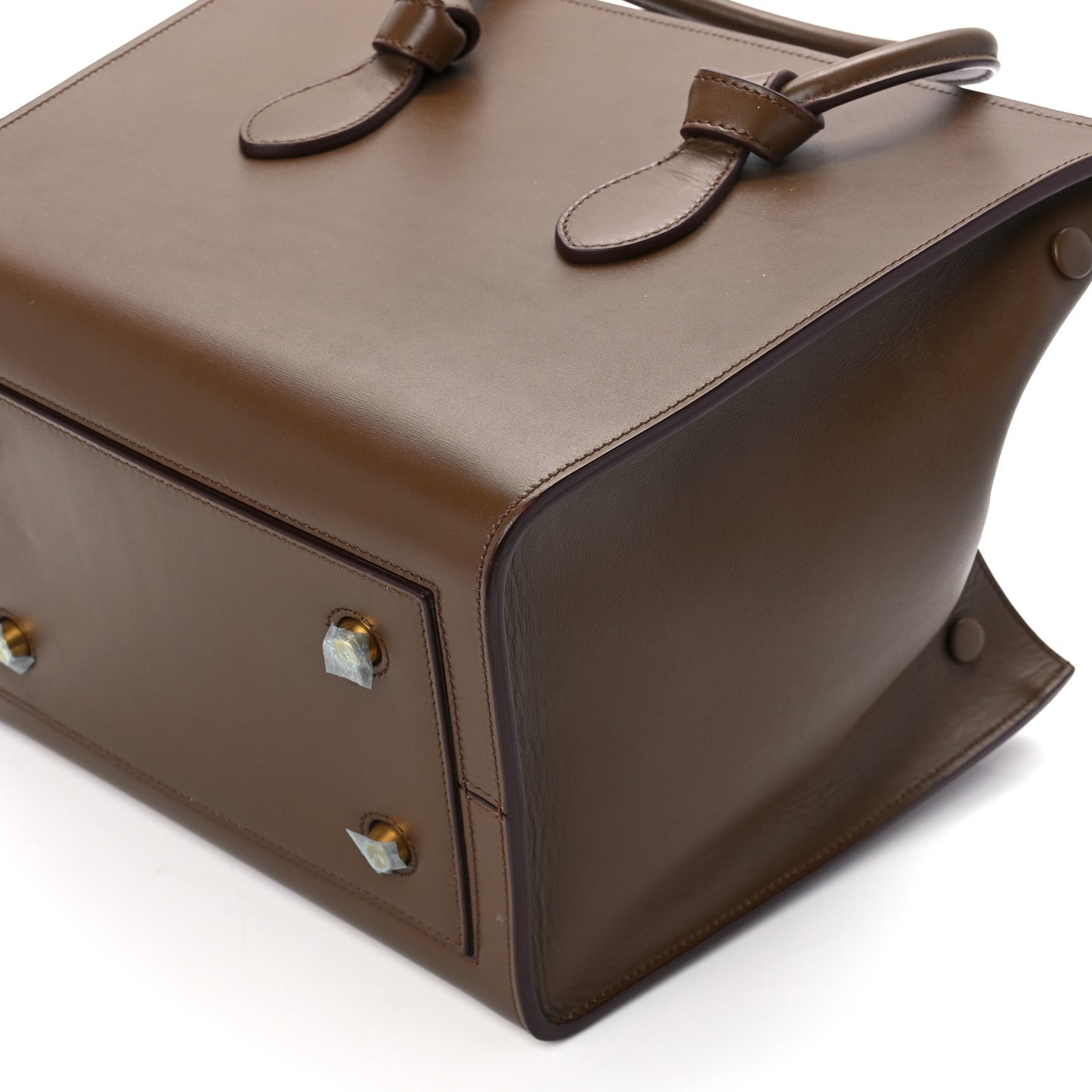Palmelato Calfskin Mini Tie Knot Tote Camel
