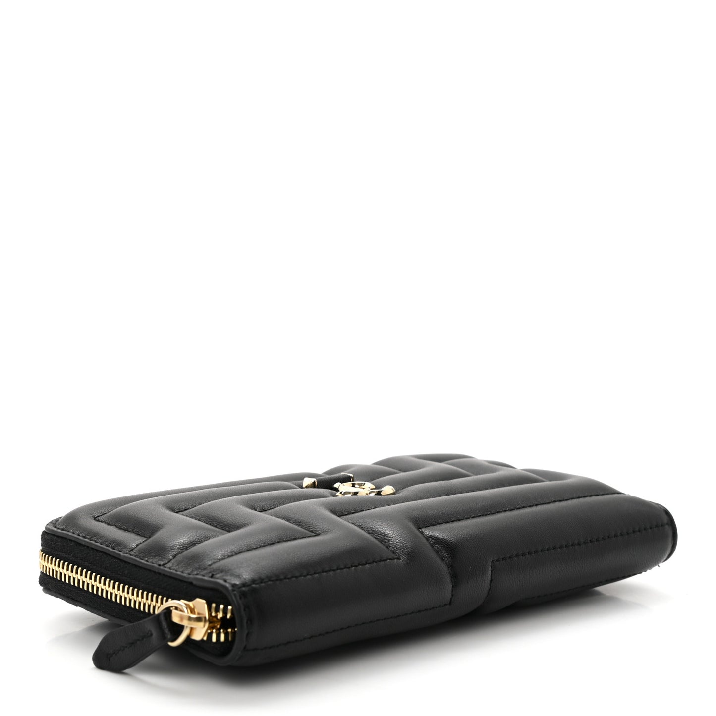 Nappa Quilted Pippa Zip Around Wallet Black