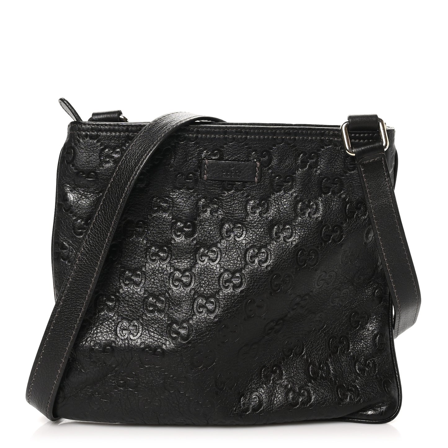 Guccissima Small Flat Messenger Bag Dark Brown