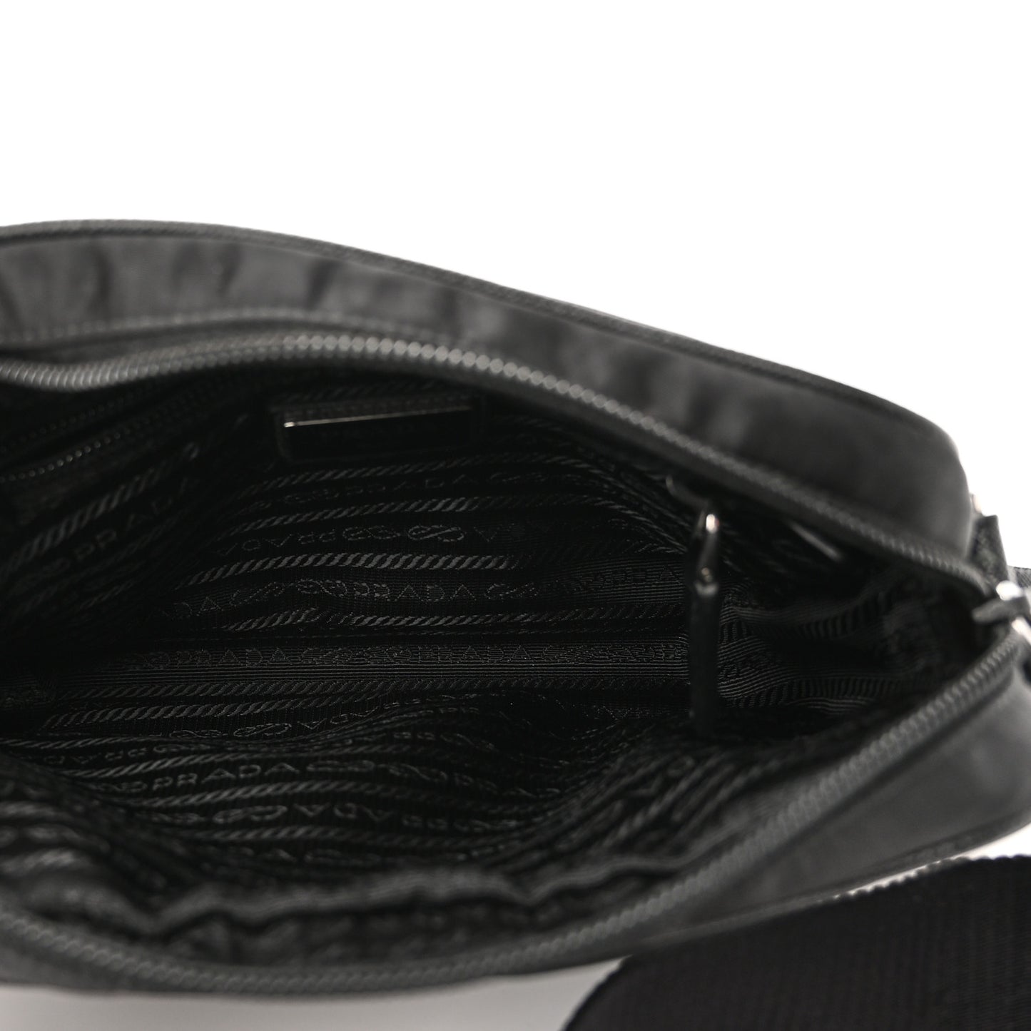 Tessuto Nylon Saffiano Logo Camera Bag Black