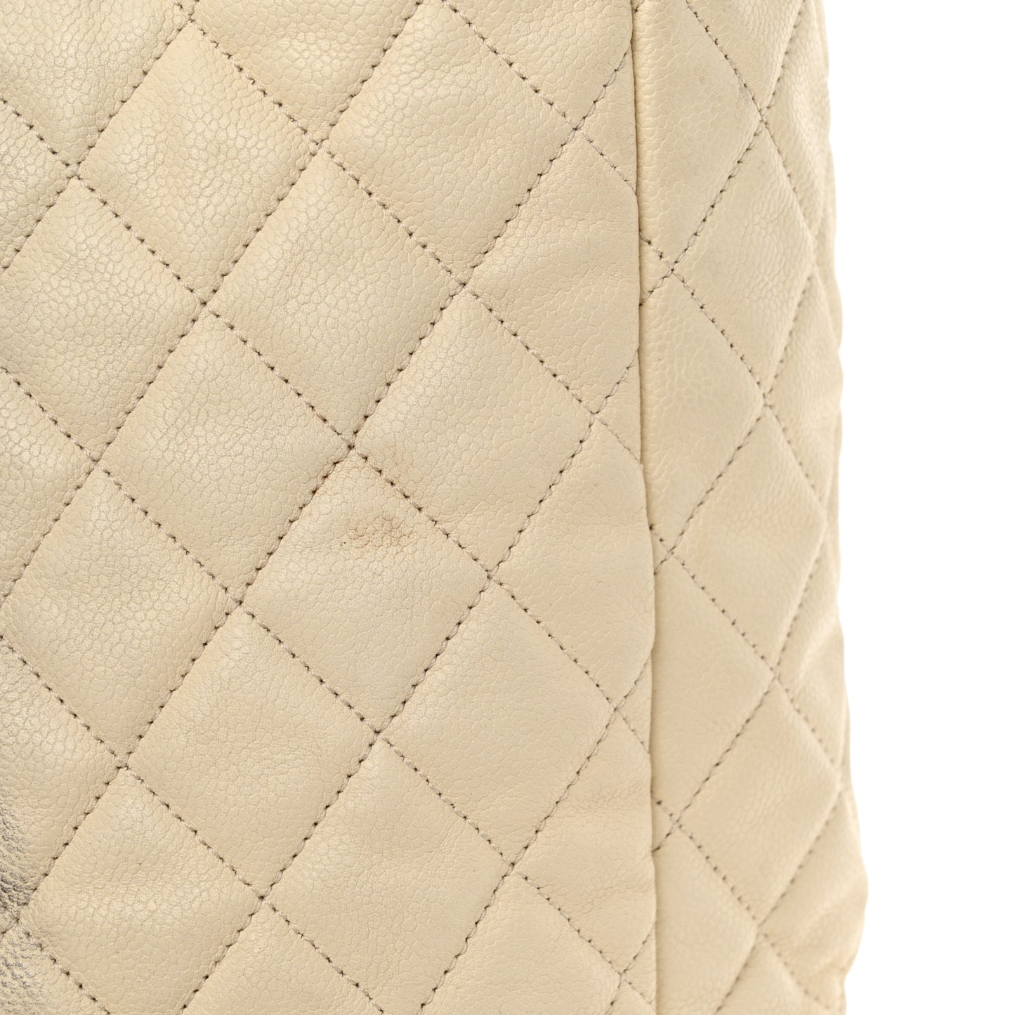 Caviar Ombre Large Shopping Tote White