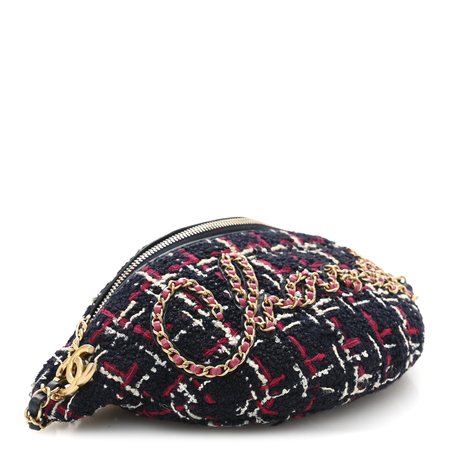 Tweed Quilted Chain 20s Signe Waist Bag Multicolor