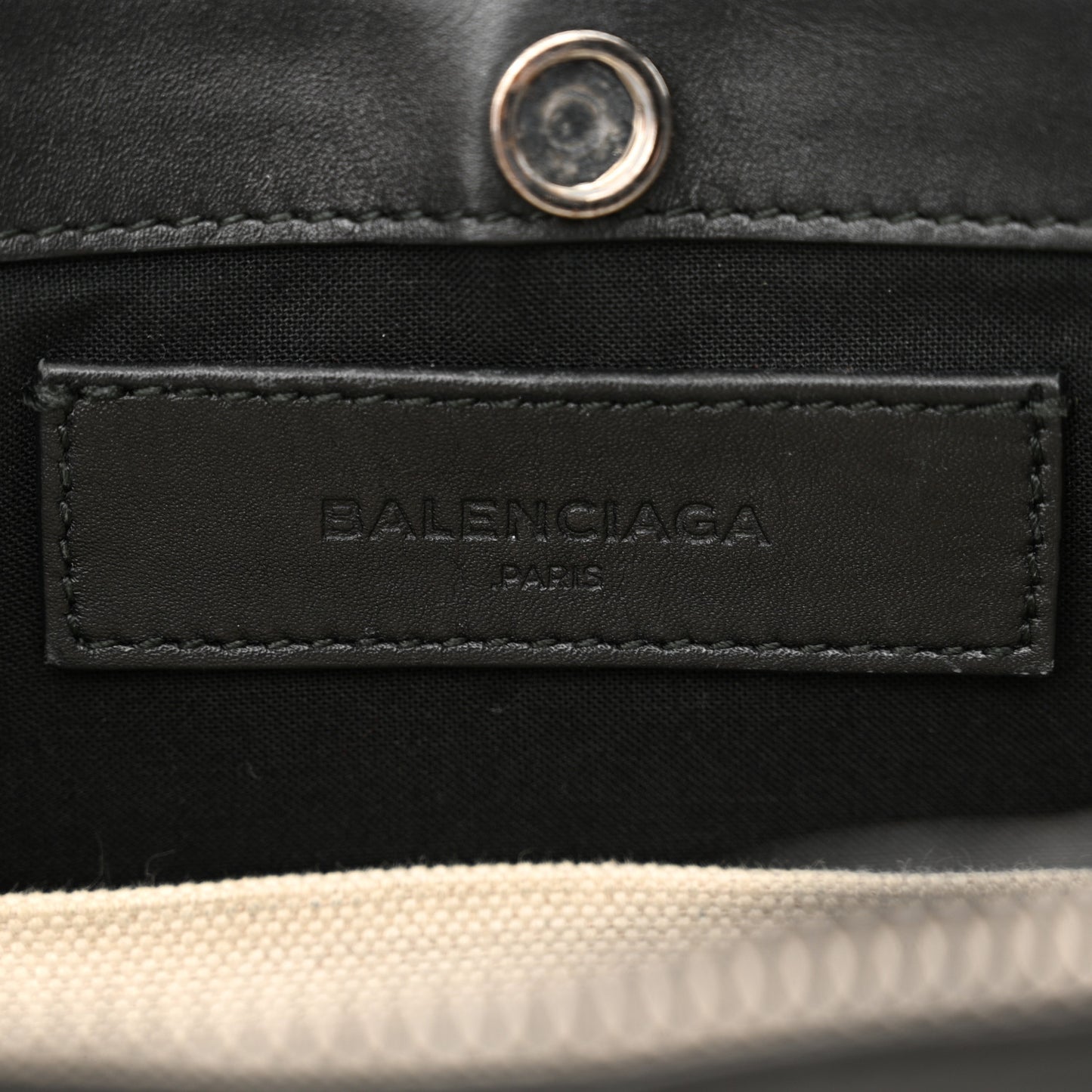 Cotton Canvas Pochette Crossbody Bag Black