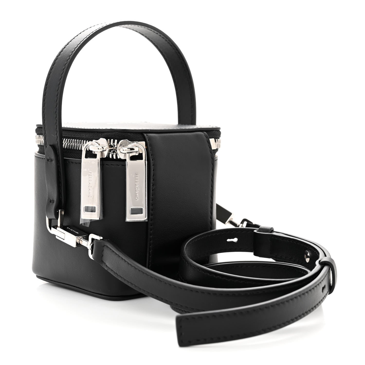 Salvatore Ferragamo Calfskin Micro Vanity Bag Black 3 of 11