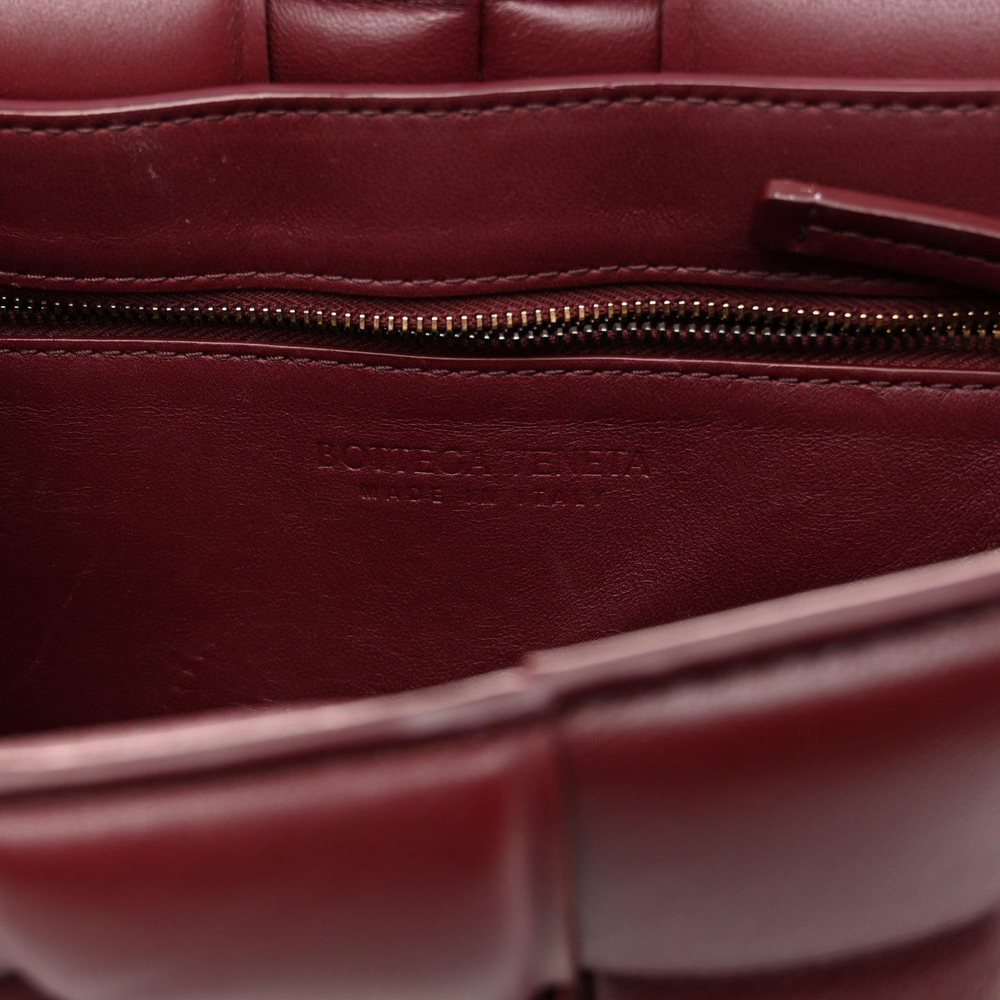 Nappa Maxi Intreccio Padded Cassette Crossbody Bag Barolo