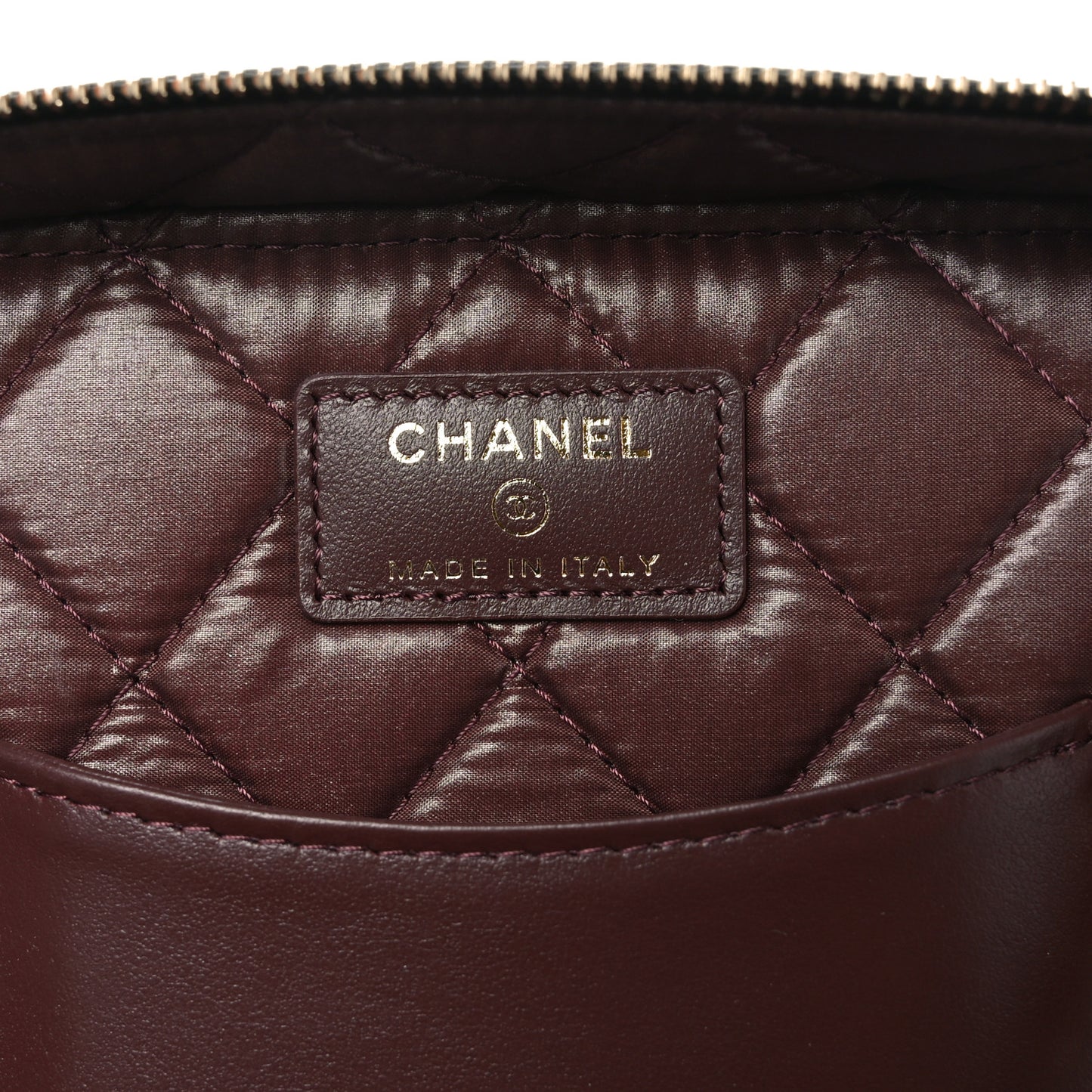 Caviar Quilted Large Vanity Pouch Black
