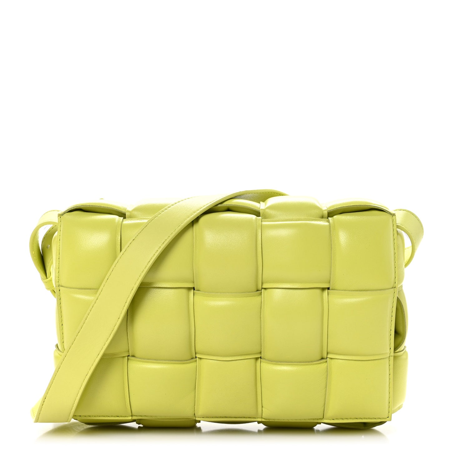 Nappa Maxi Intrecciato Padded Cassette Crossbody Bag Seagrass