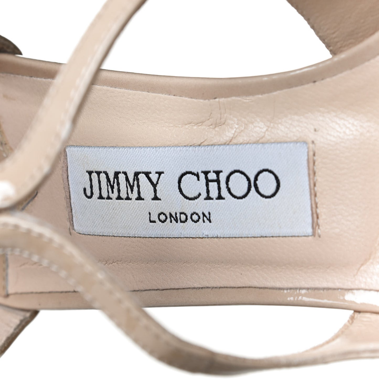 Patent Calfskin Lang Sandals 38 Sand