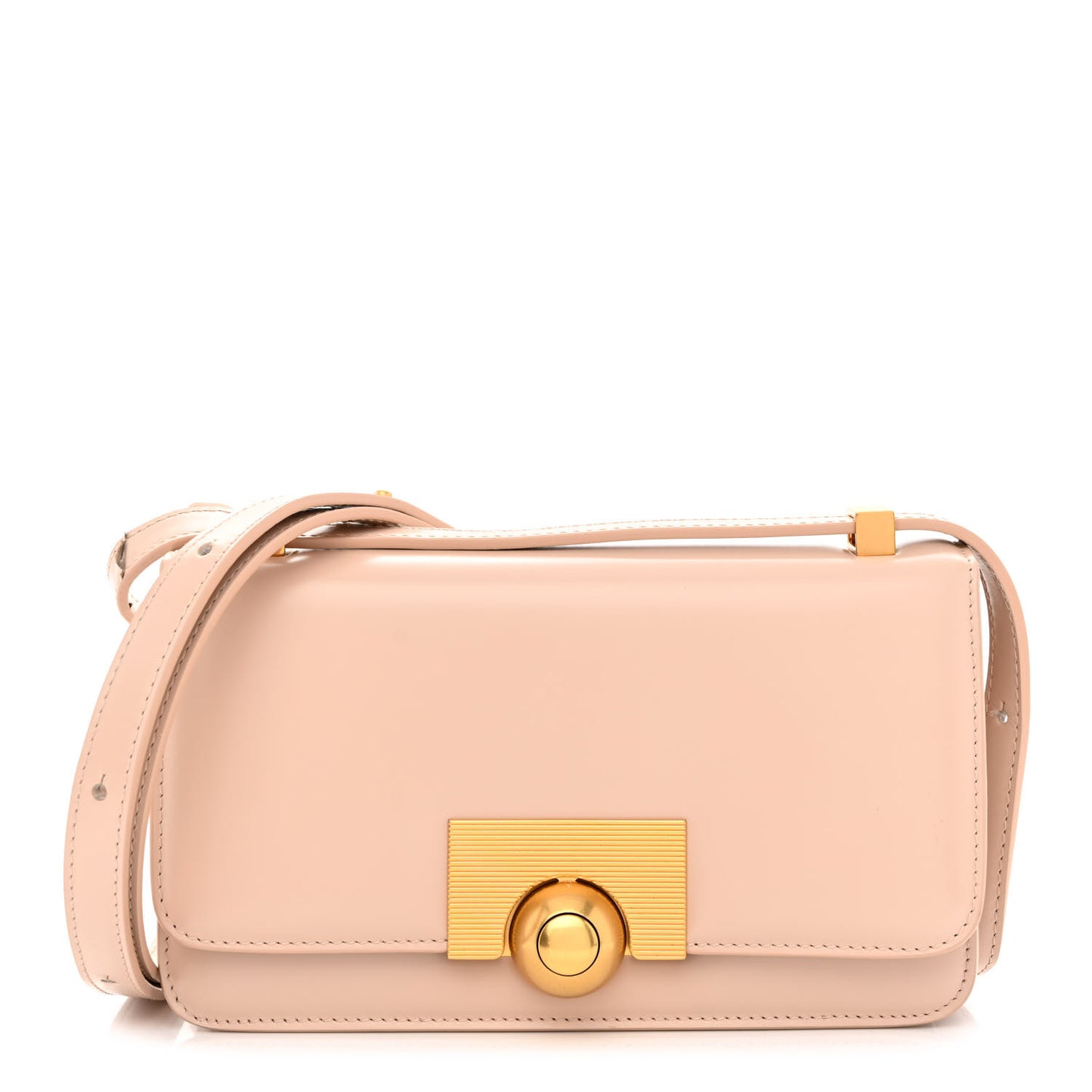 Spazzolato Calfskin Classic Mini BV Bag Nude
