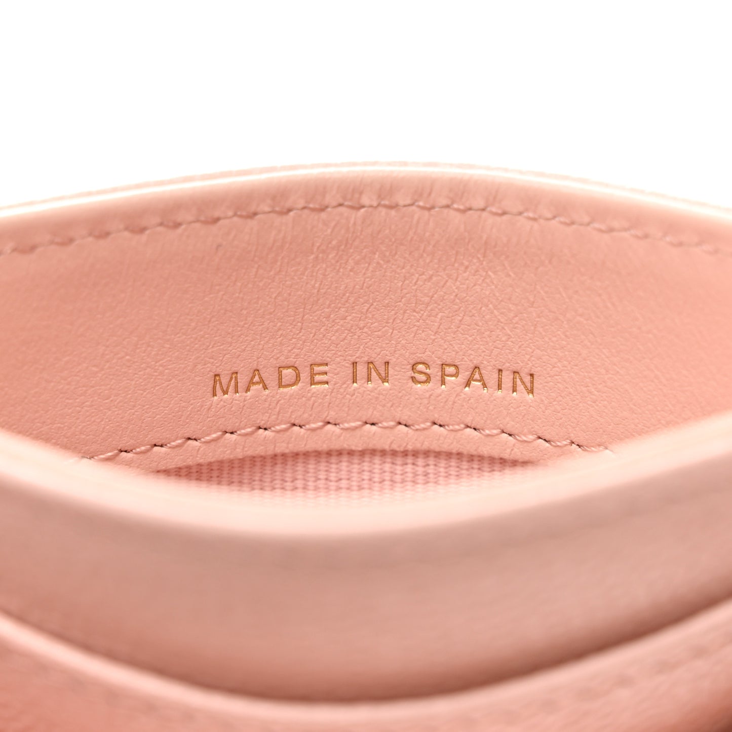 Caviar Quilted Card Holder Light Pink