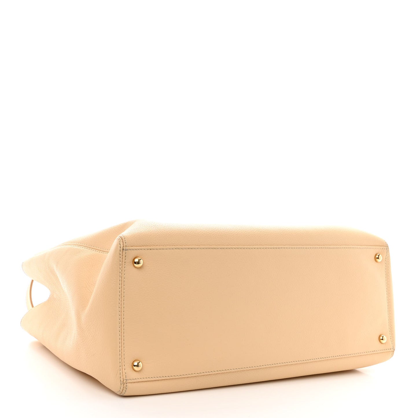 Calfskin Cerf Executive Shopper Tote Light Beige