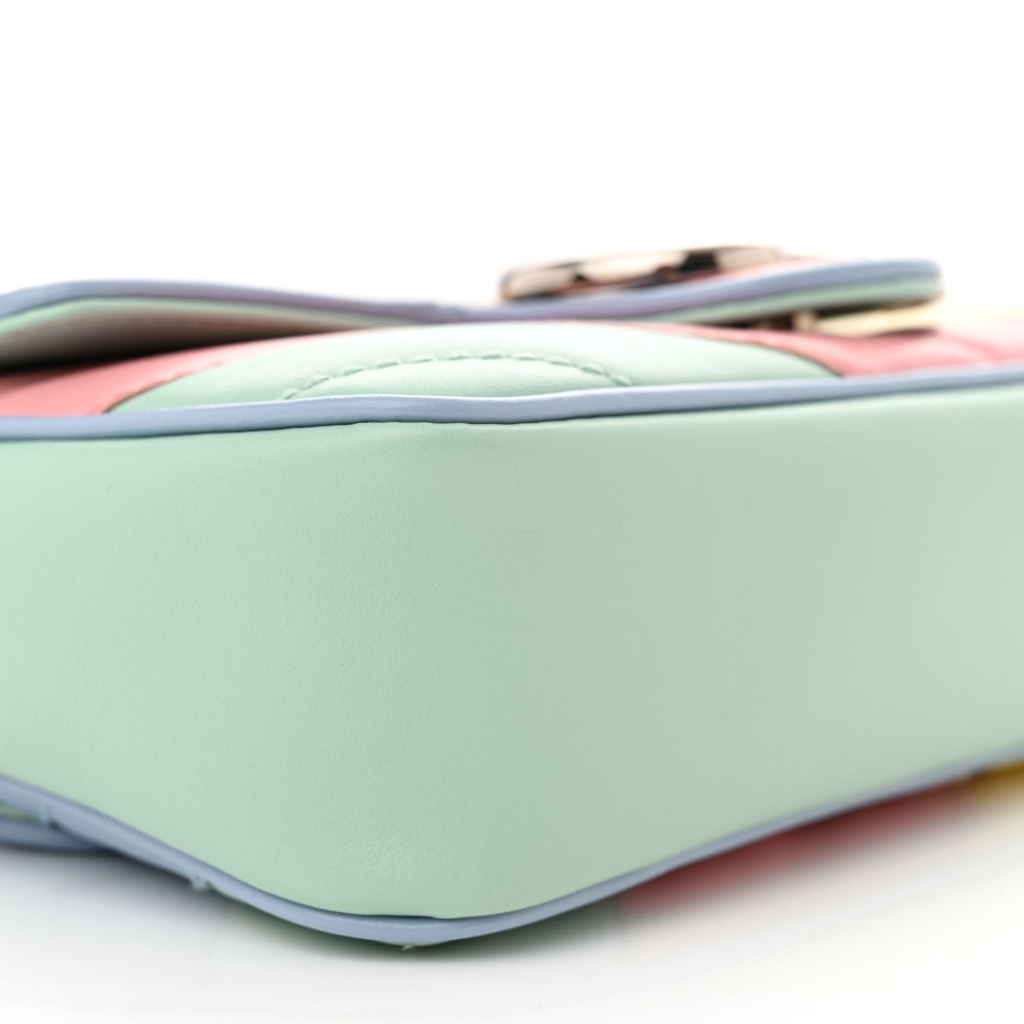Calfskin Matelasse Diagonal Super Mini GG Marmont Shoulder Bag Multicolor Pastel