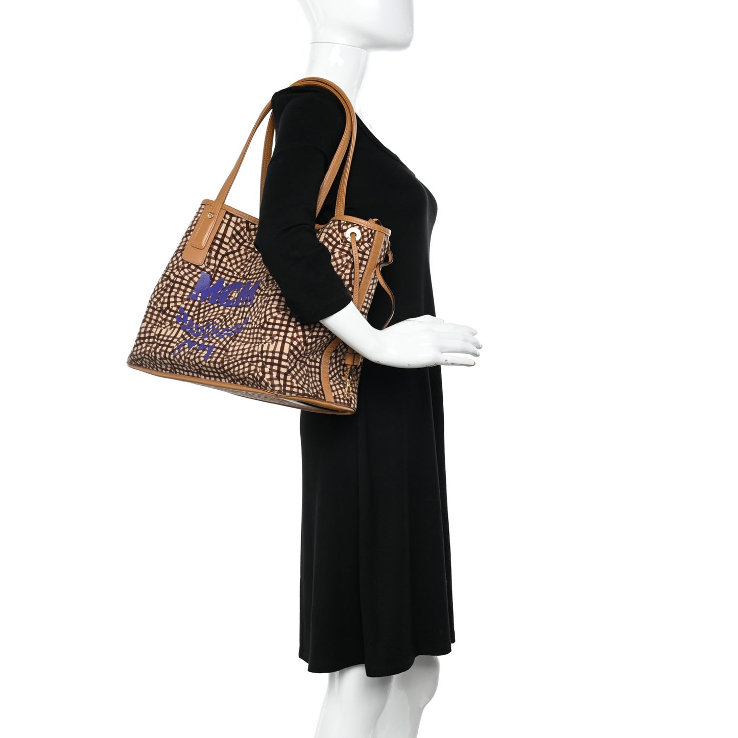 Visetos Medium Liz Reversible Shopper Tote Cognac