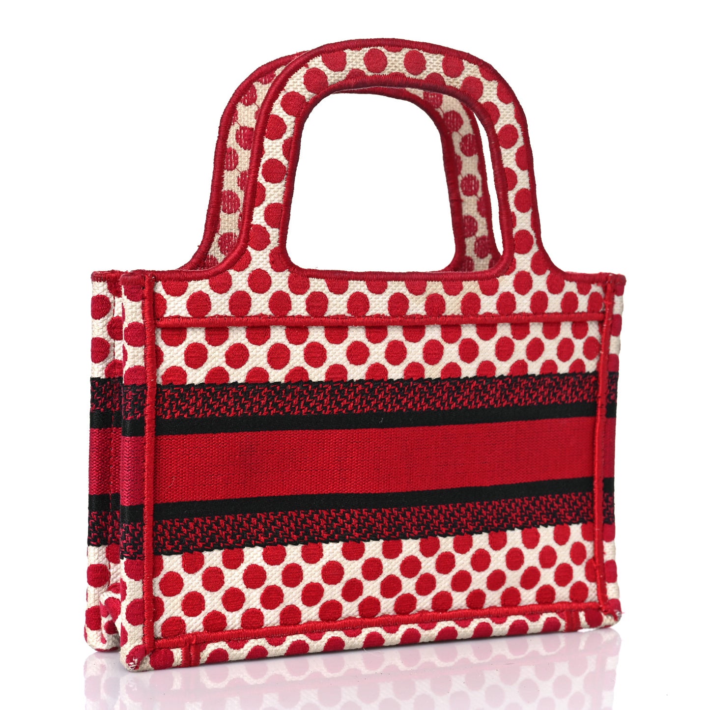 Canvas DiorAmour Dots Mini Book Tote Red
