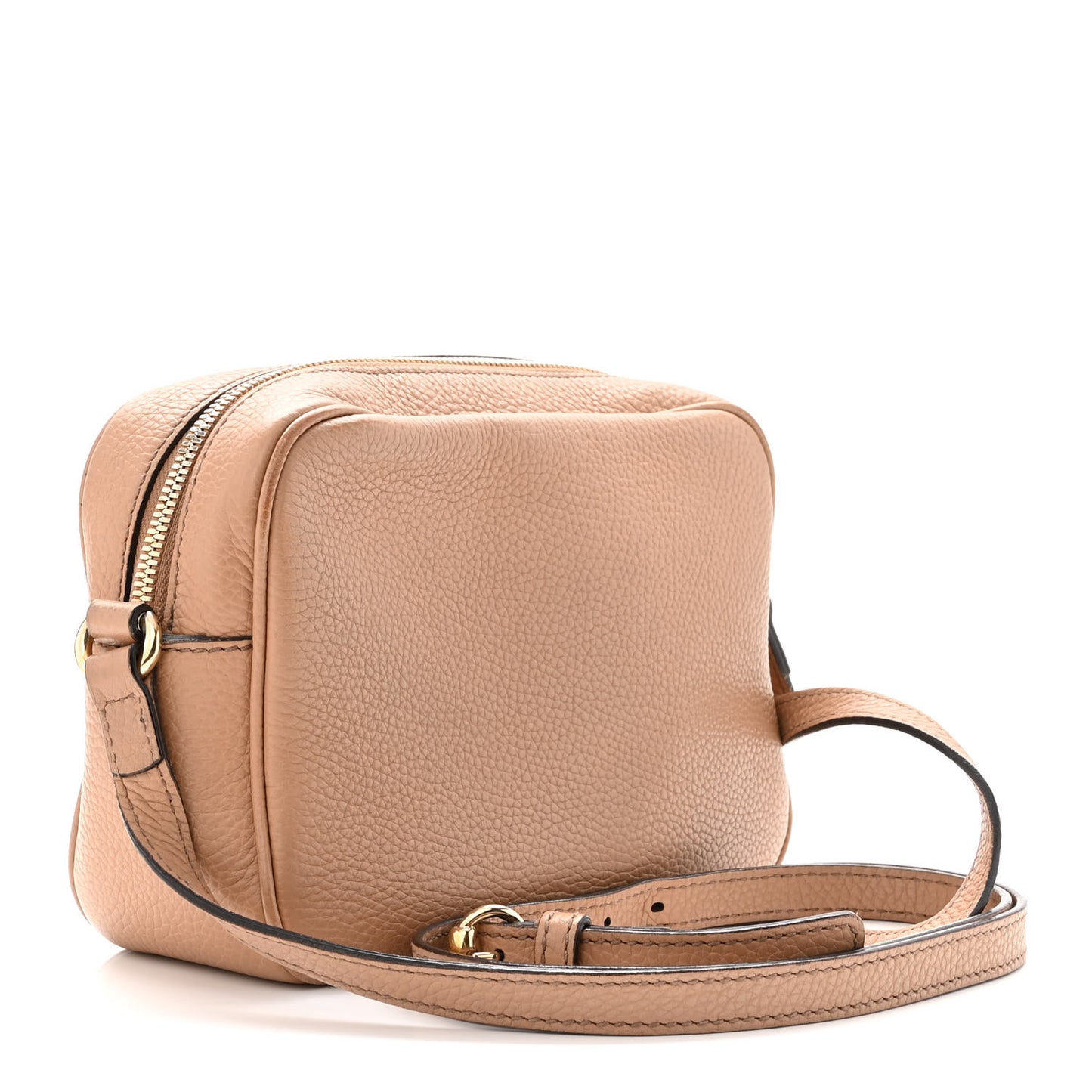 Pebbled Calfskin Small Soho Disco Bag Camelia