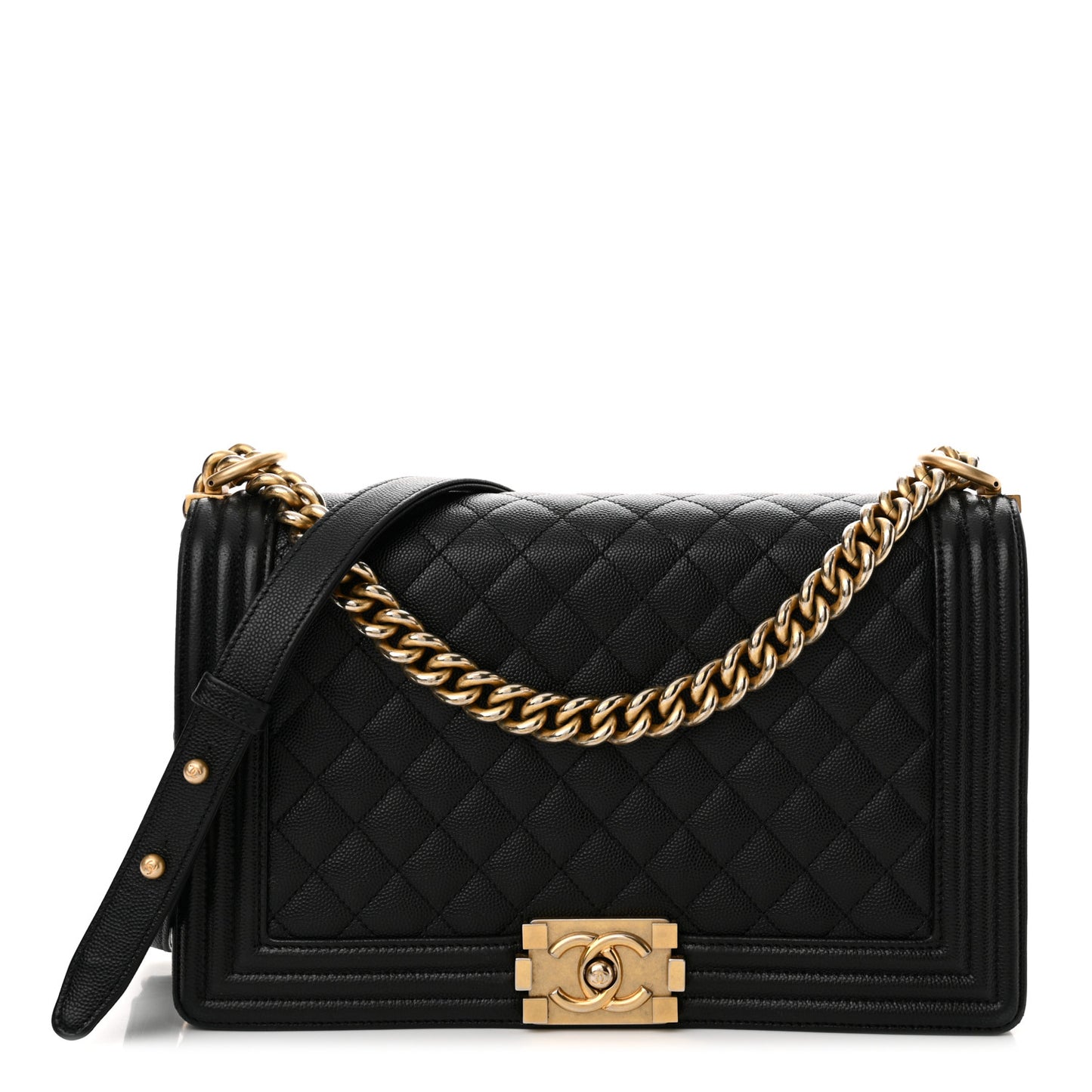 Caviar Quilted New Medium Boy Flap Black