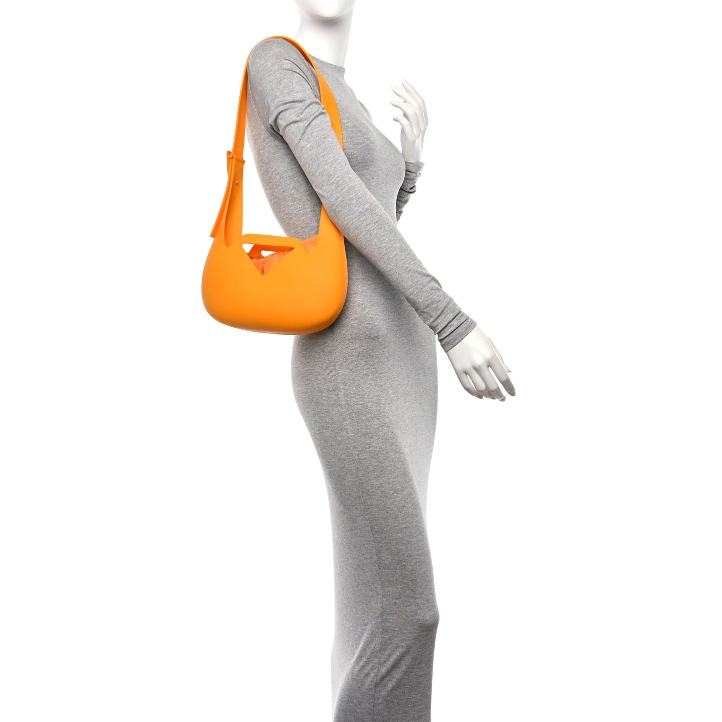 Rubberized Canvas Punch Tote Tangerine