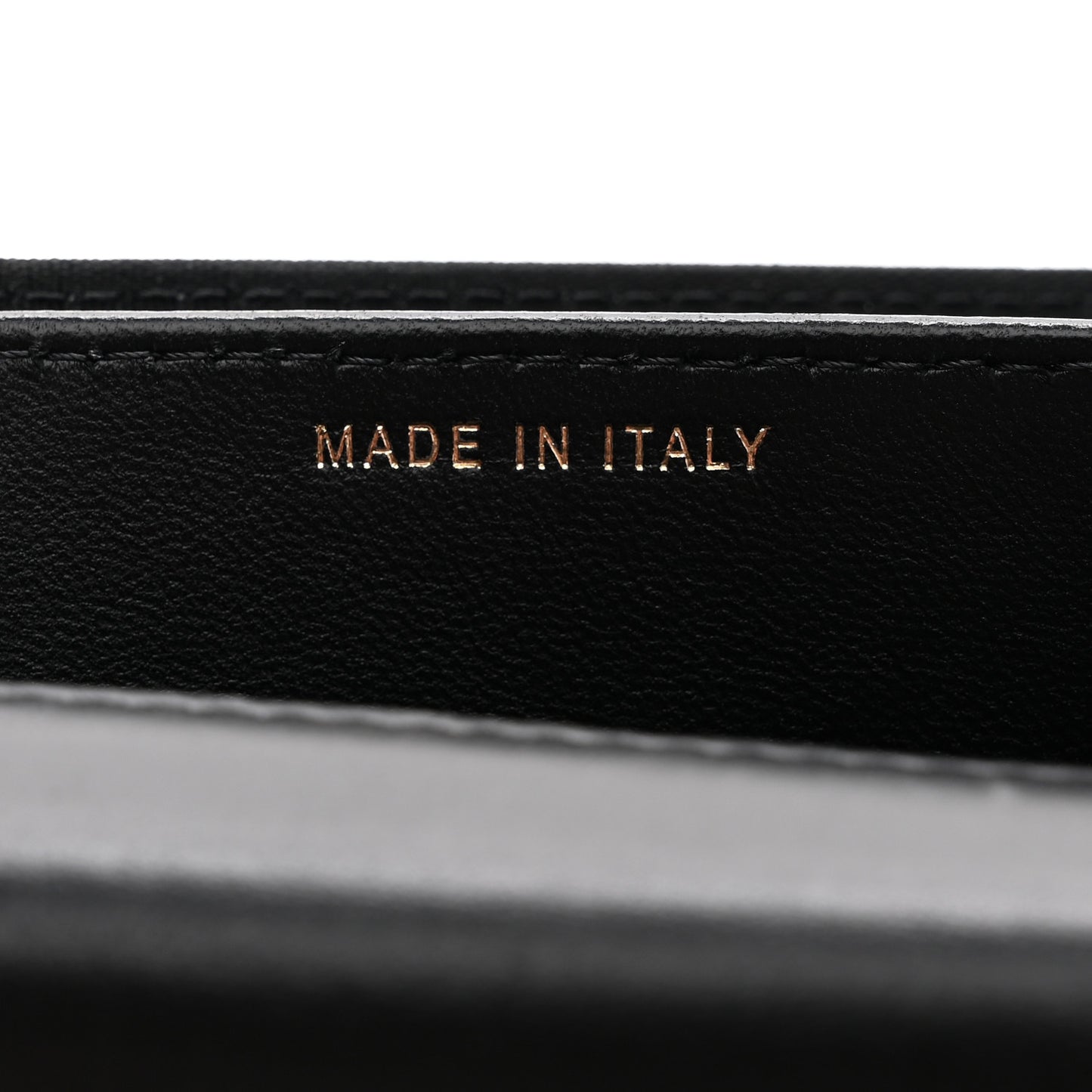 Lambskin Quilted CC Chic Flap Card Holder Black Gold