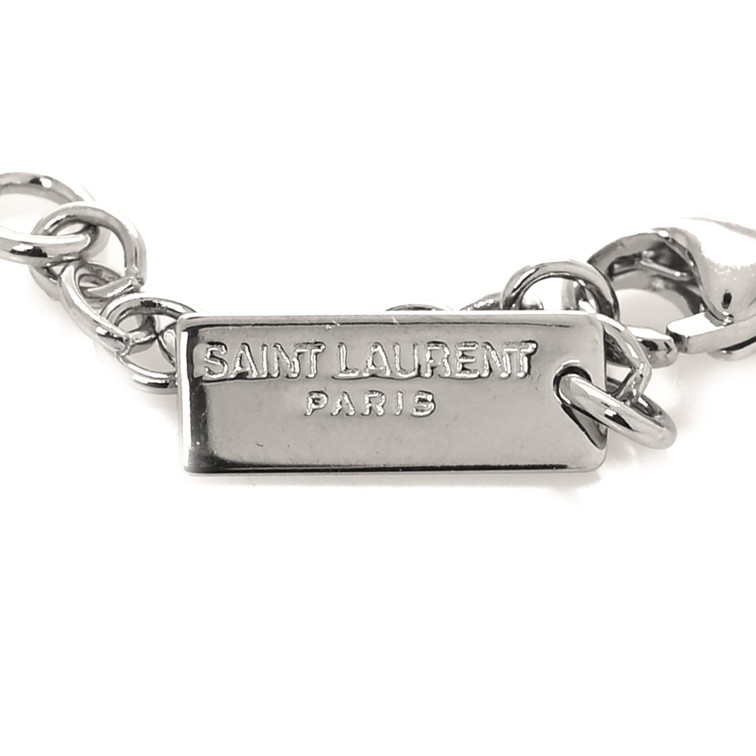 Saint Laurent Brass Monogram Charm Bracelet L Mirror 4 of 4