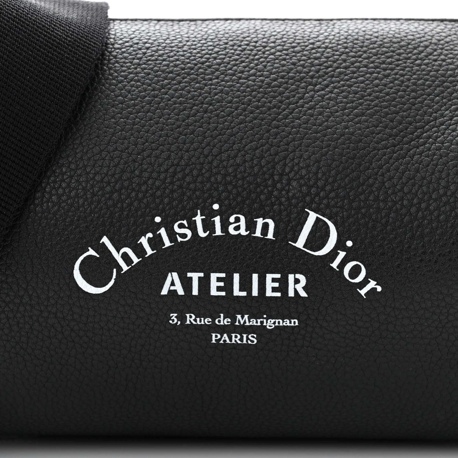 Christian Dior HOMME Grained Calfskin Mens Roller Pouch Black 7 of 9