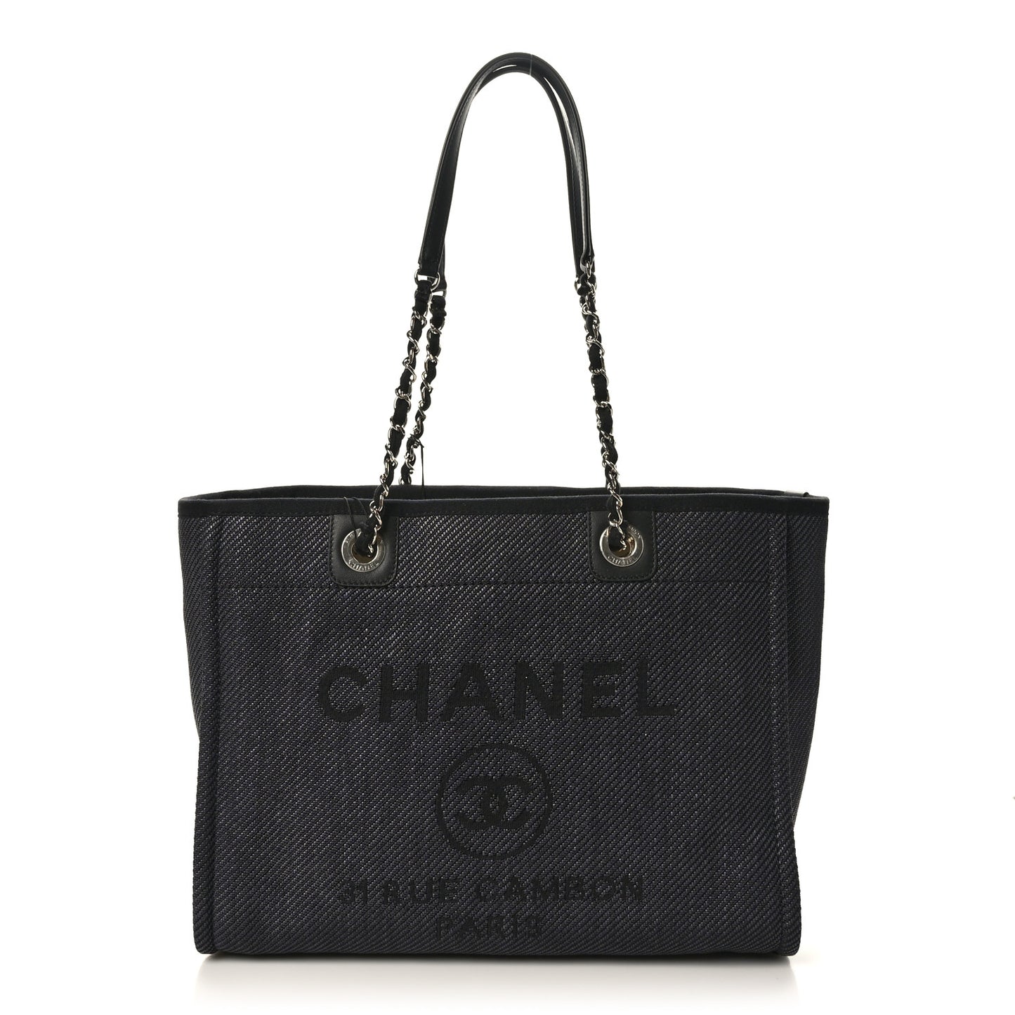 Lurex Boucle Small Deauville Tote Black