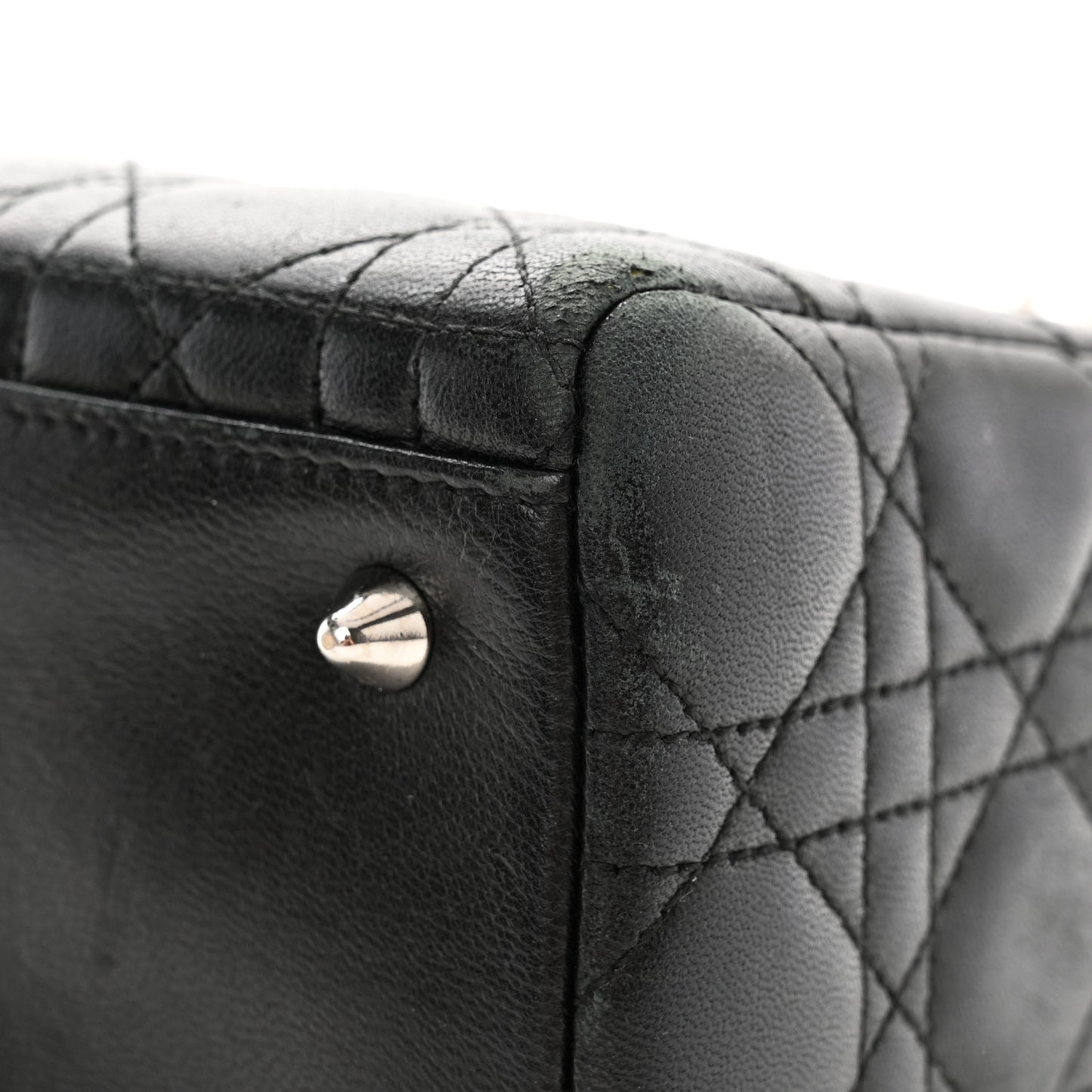 Lambskin Cannage Medium Lady Dior Black