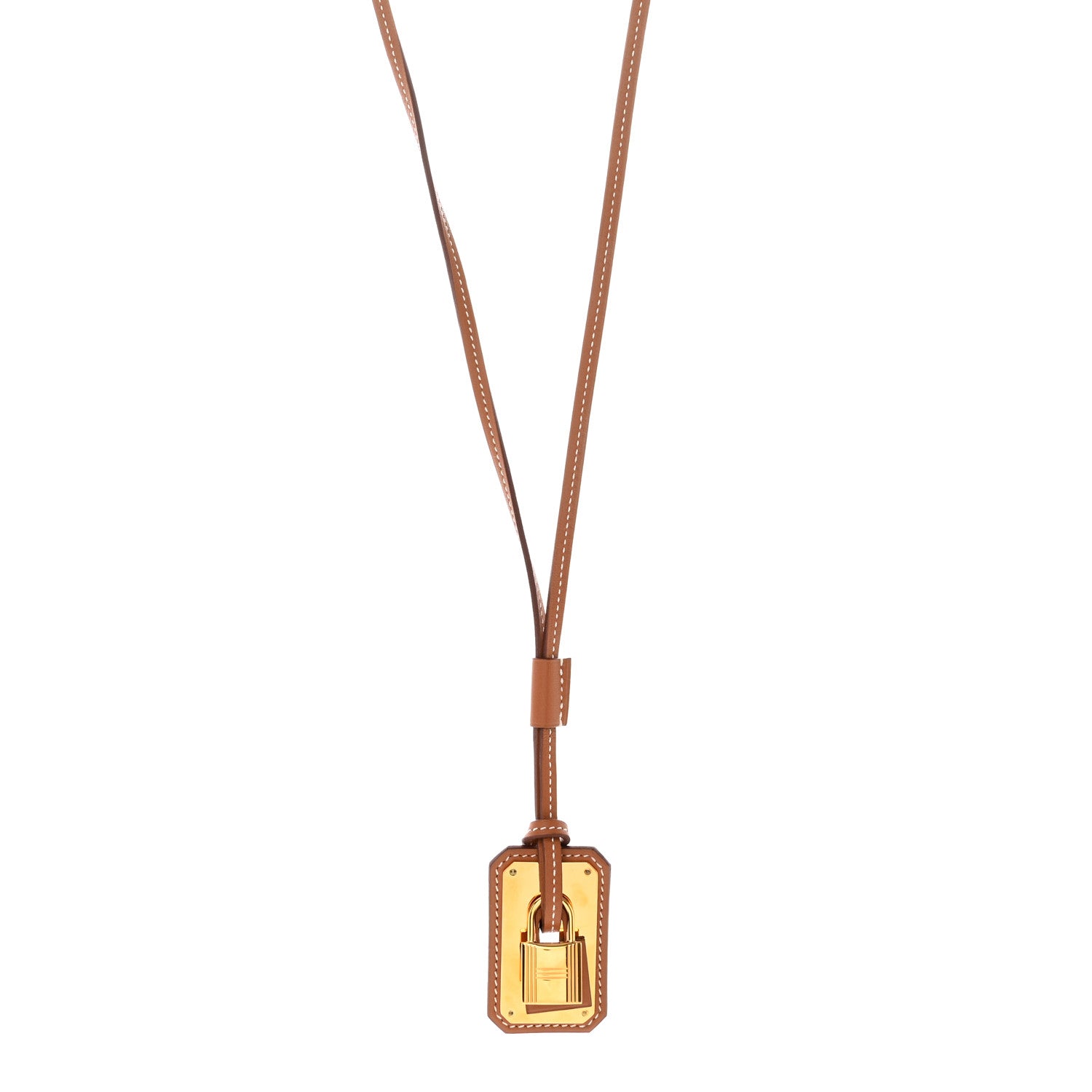 Hermes Swift Large O'Kelly Pendant Necklace Gold 1 of 7