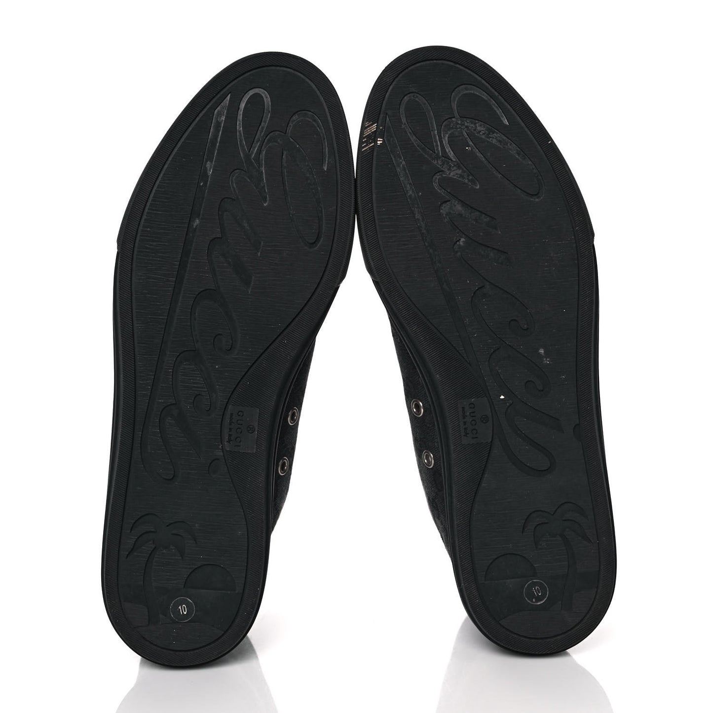 Monogram Mens High Top Sneakers 10 Black
