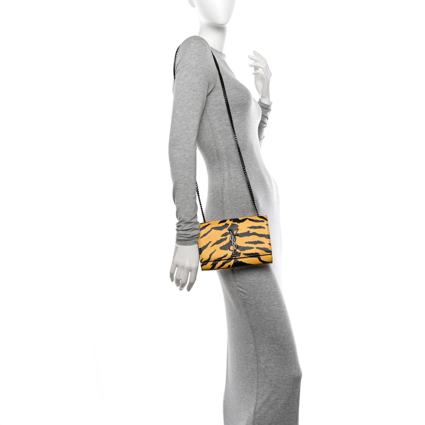 Grain De Poudre Zebra Print Small Classic Monogram Kate Satchel Yellow