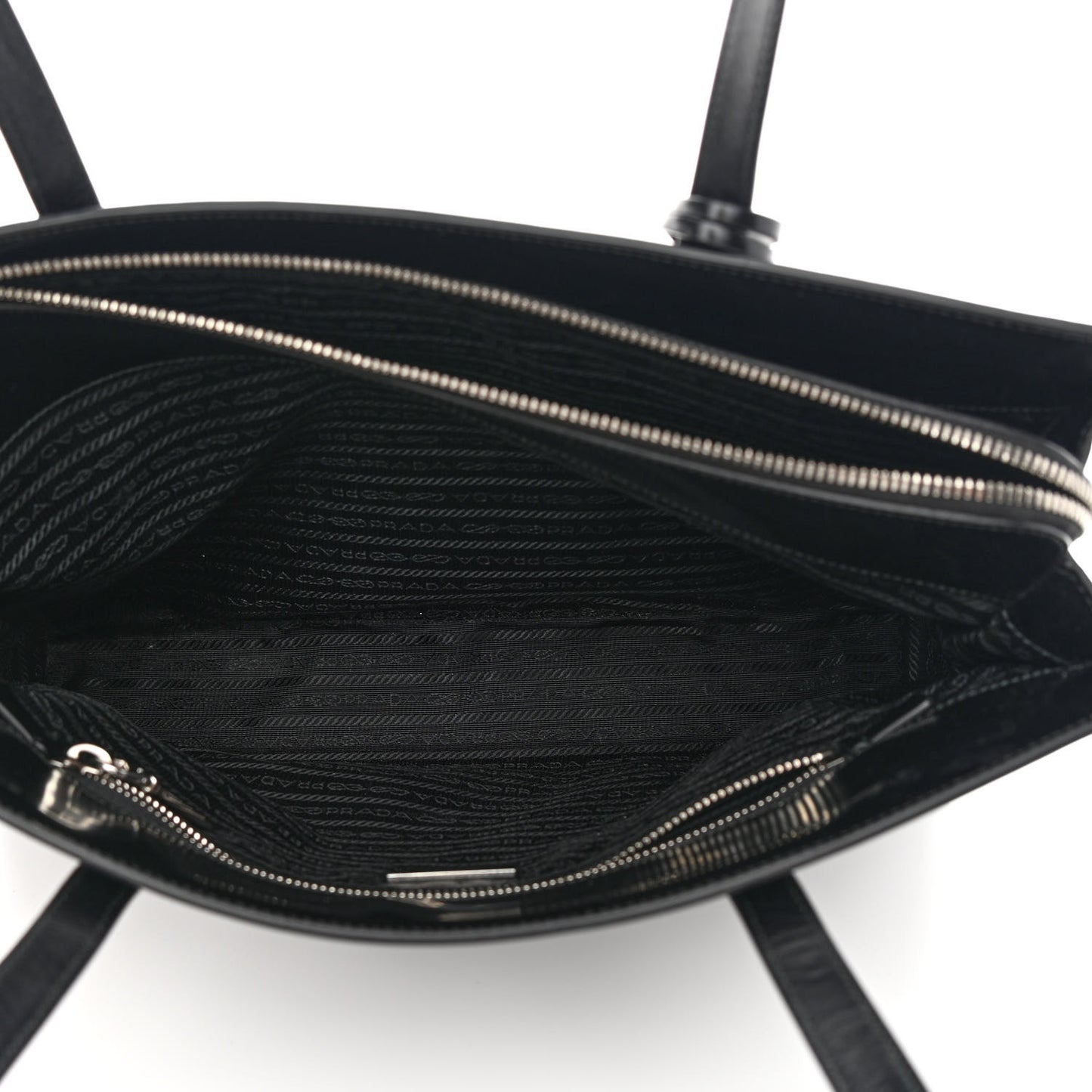 Spazzolato Large Re-Edition 1995 Double Handle Handbag Black