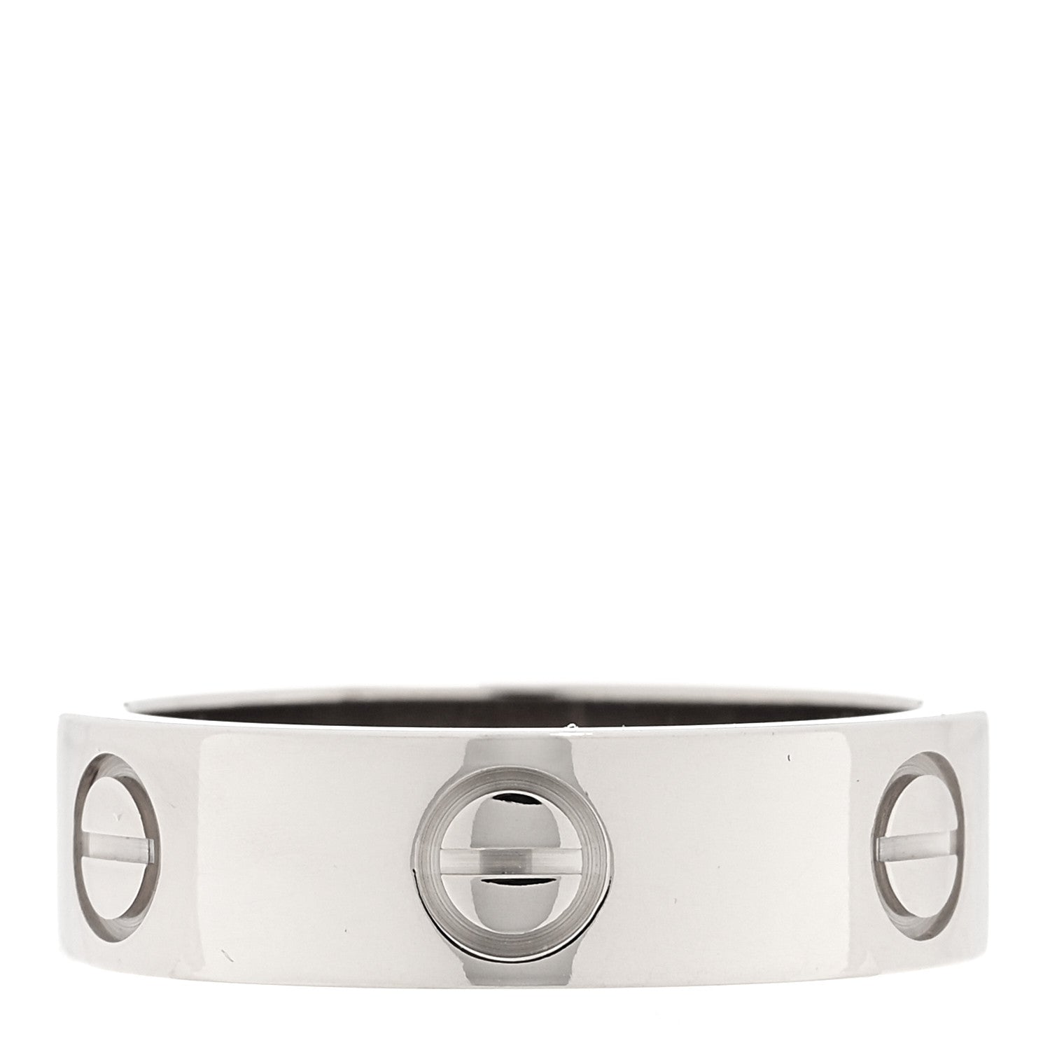 Cartier 18K White Gold 5.5mm LOVE Ring 53 6.5 1 of 4