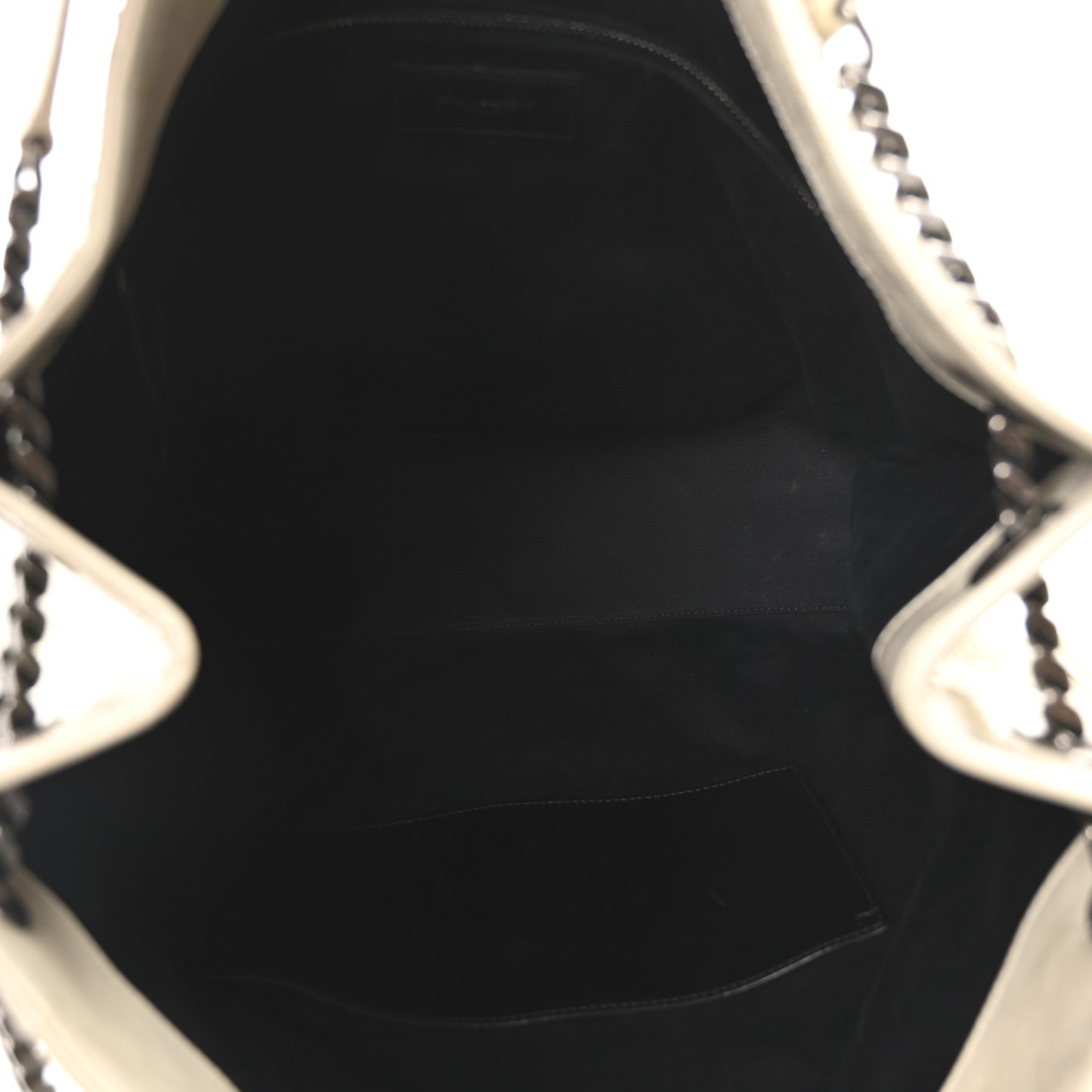 Crinkled Calfskin Matelasse Monogram Large Niki Shopper Tote Cream Soft