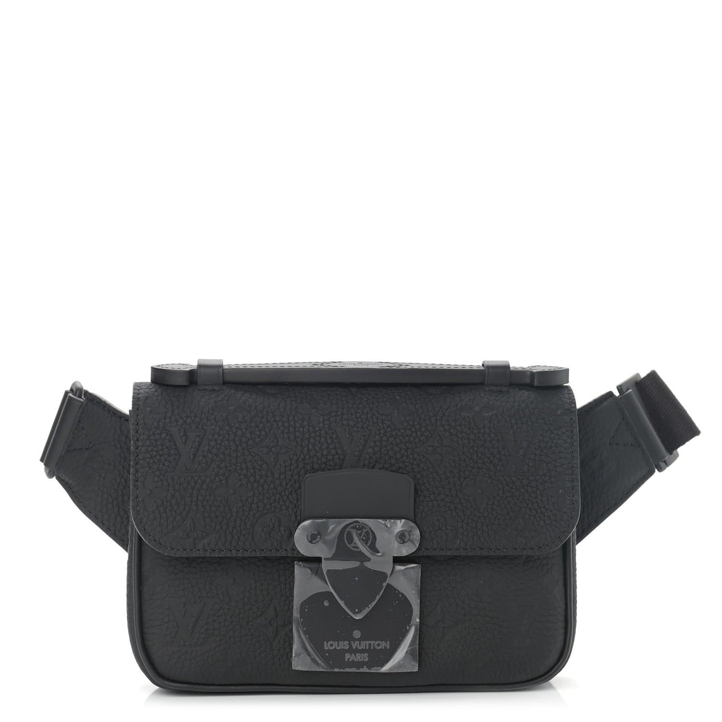 Taurillon Monogram S Lock Sling Bag Black