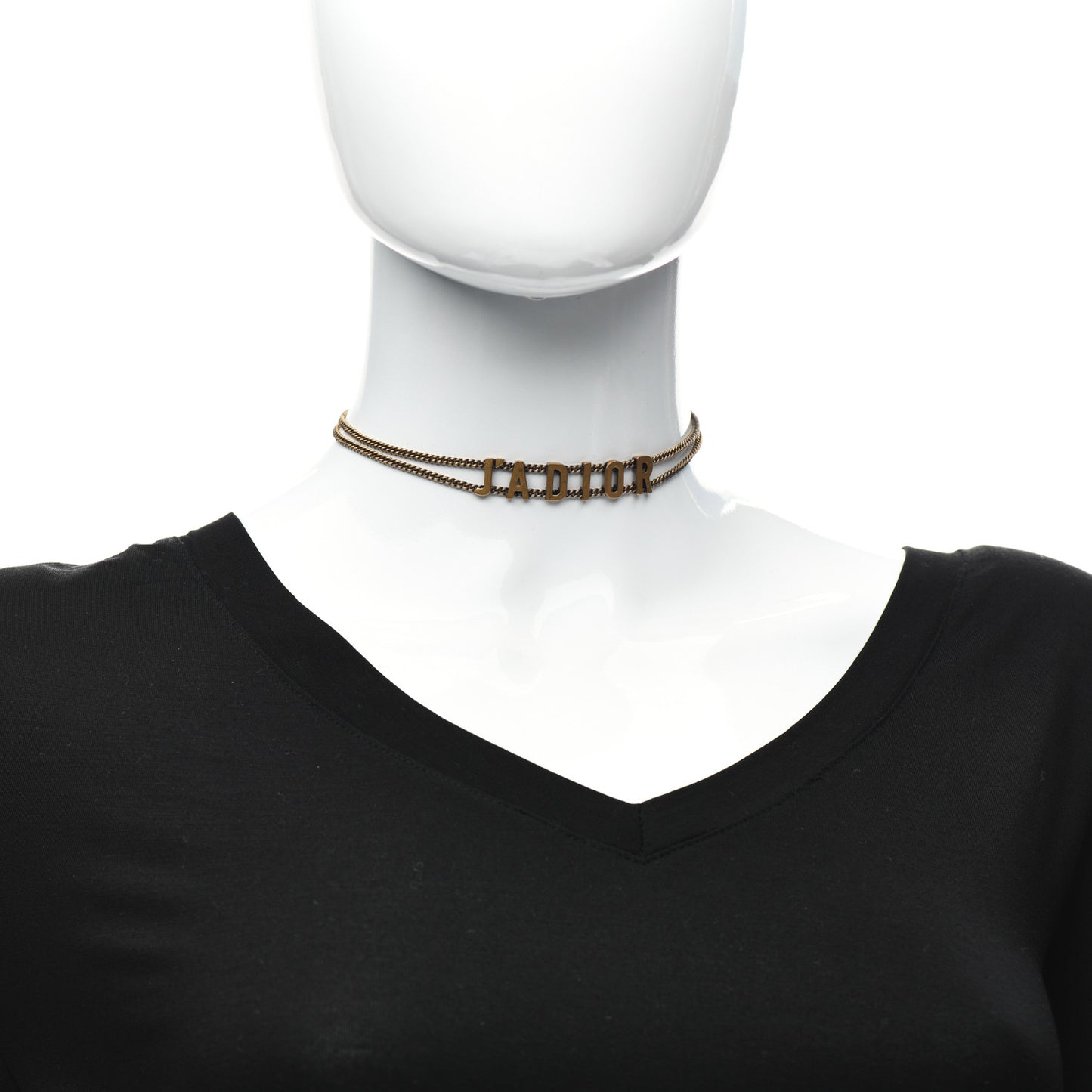 Metal J'Adior Choker Necklace Aged Gold