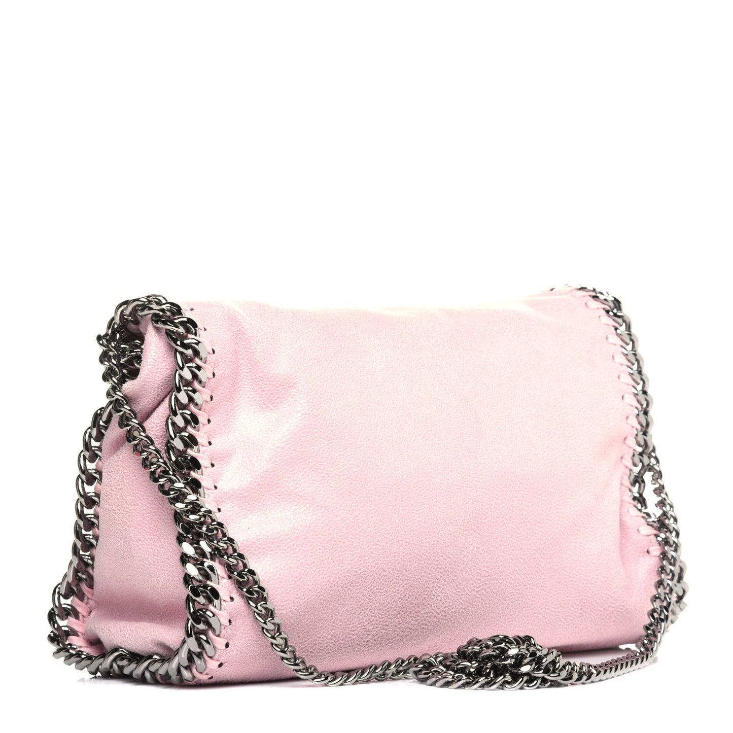Shaggy Deer Mini Falabella Fold Over Tote Pink