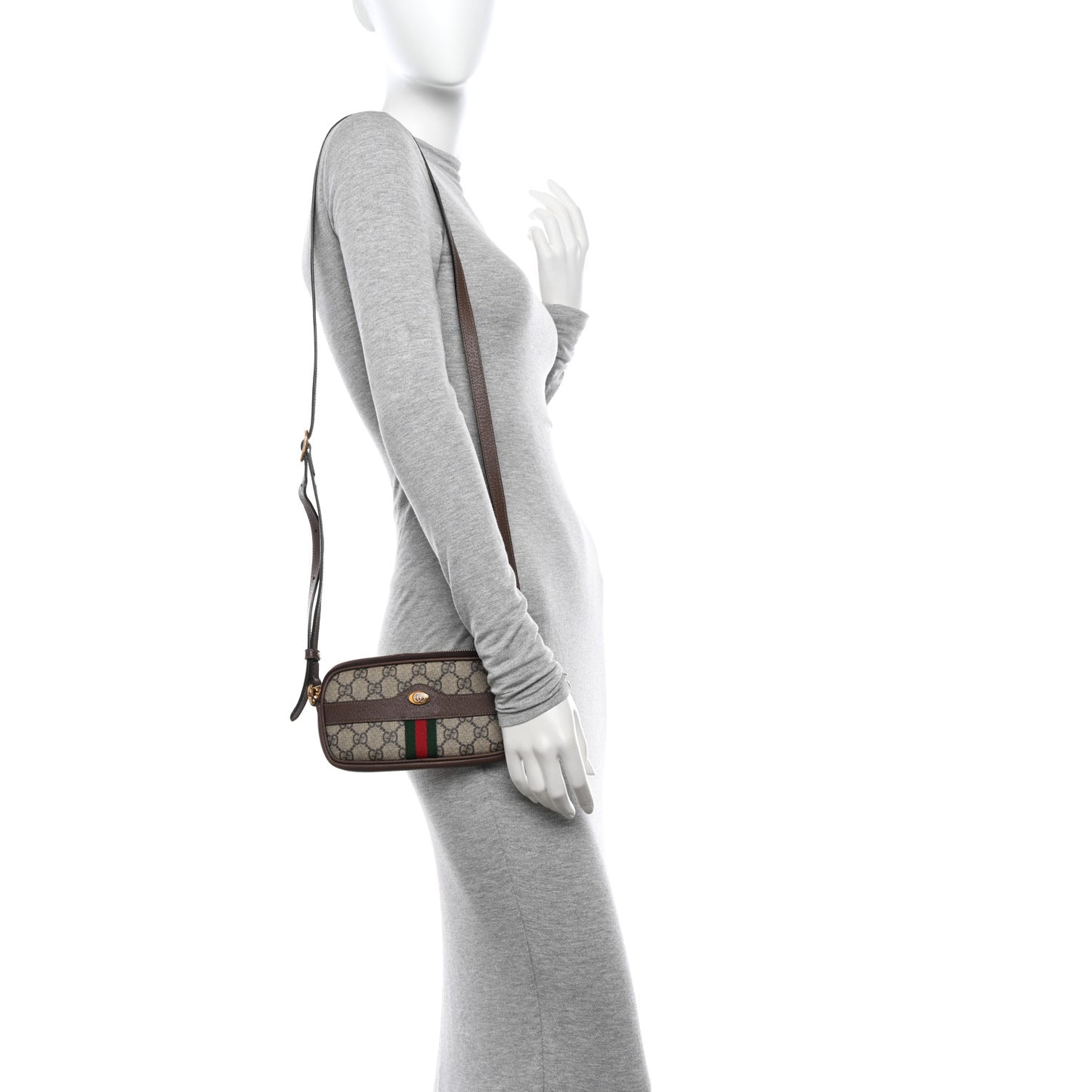 GG Supreme Monogram Web Mini Ophidia GG Bag Brown