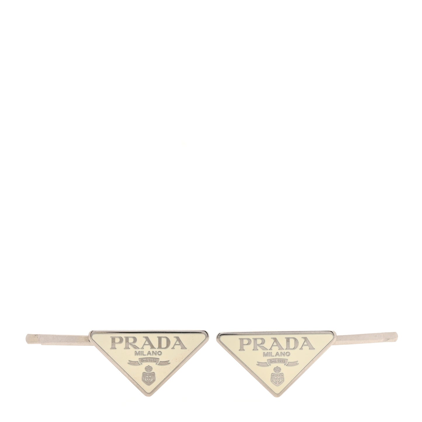 Metal Triangle Hair Clip Set White