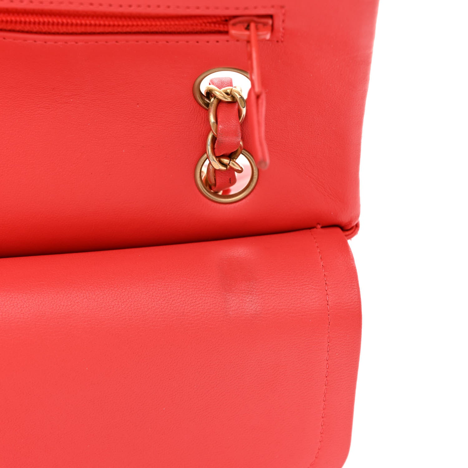 Chanel Lambskin Quilted Medium Double Flap Red 12 of 12