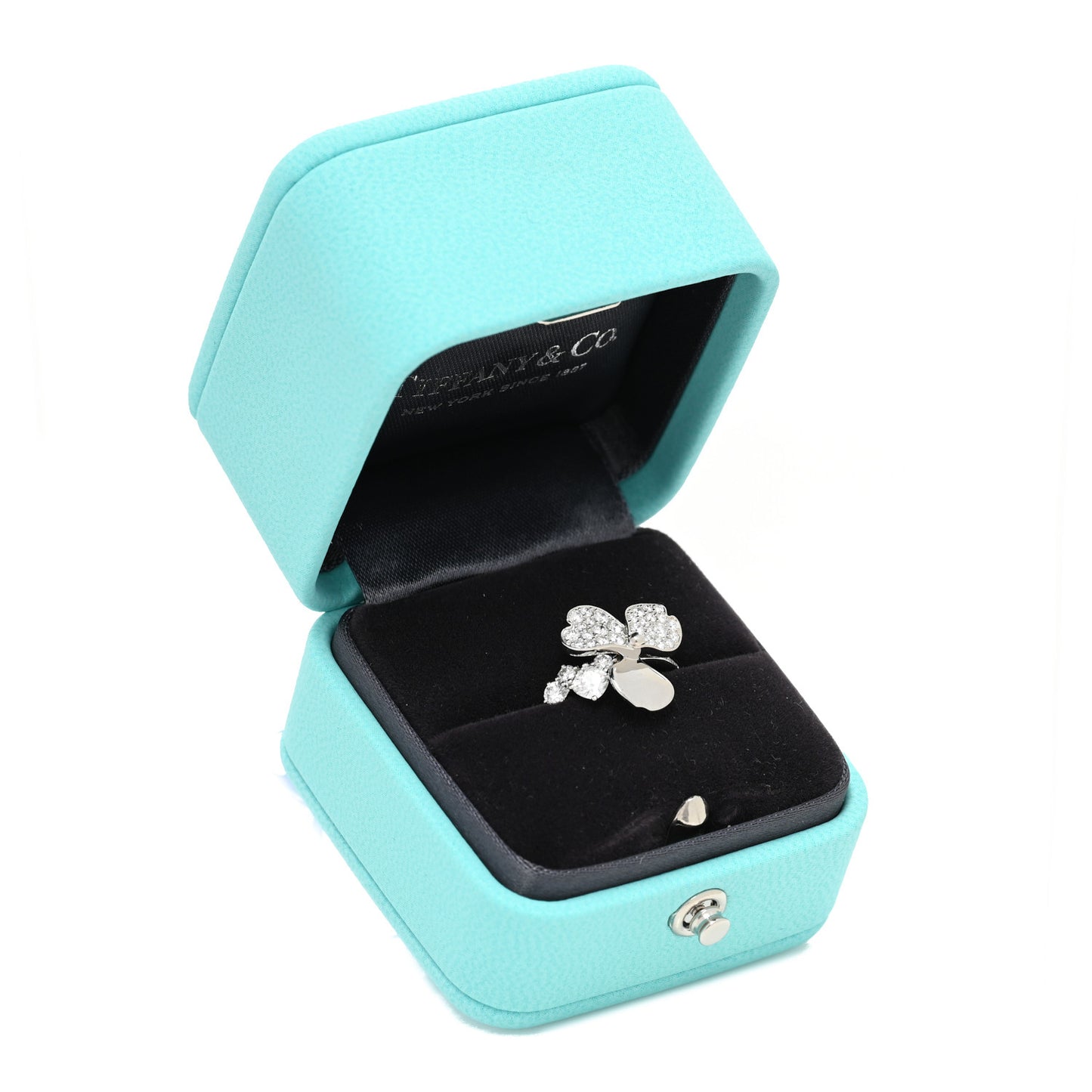 Platinum Diamond Paper Flowers Mixed Cluster Ring 49 5