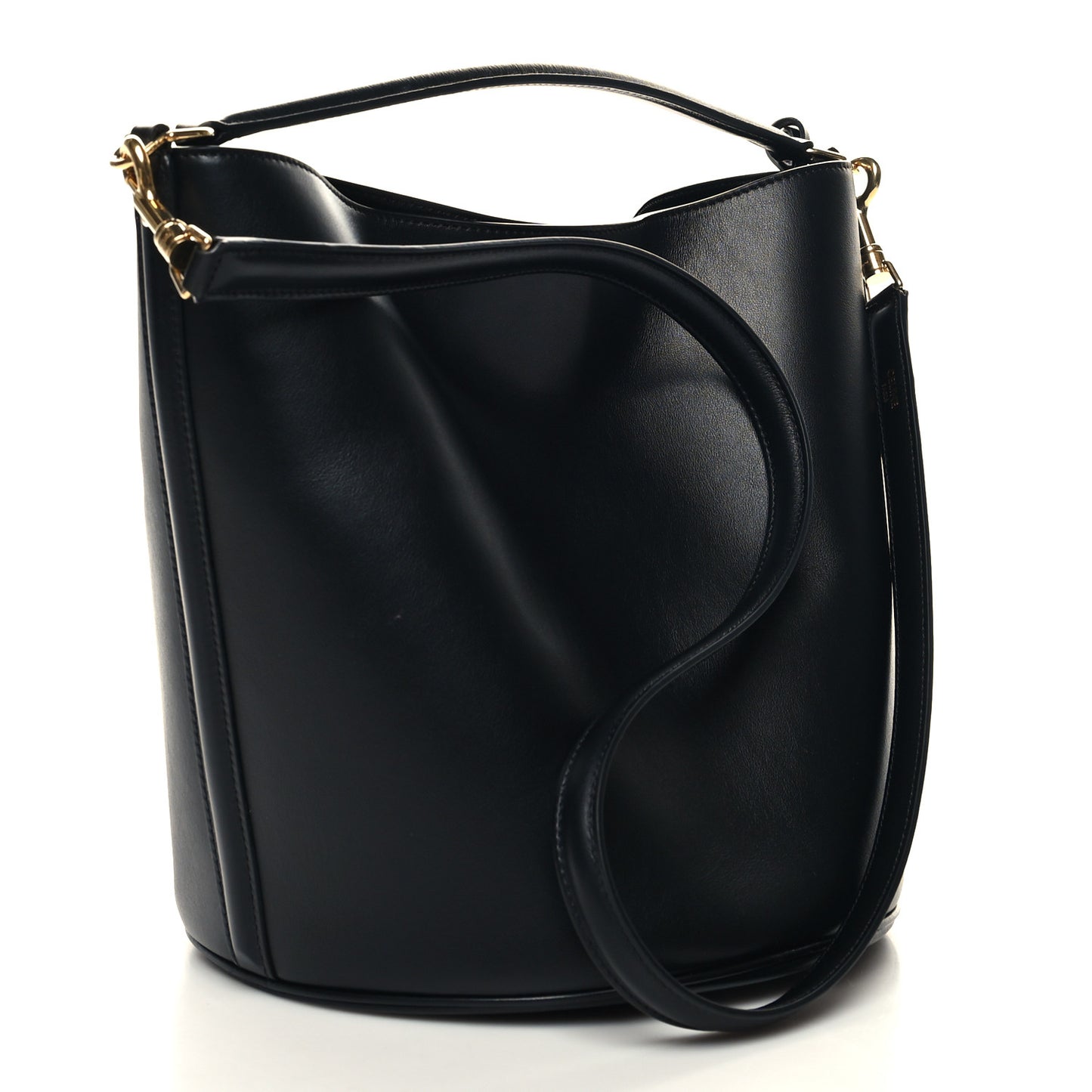 Smooth Calfskin Bucket 16 Bag Black