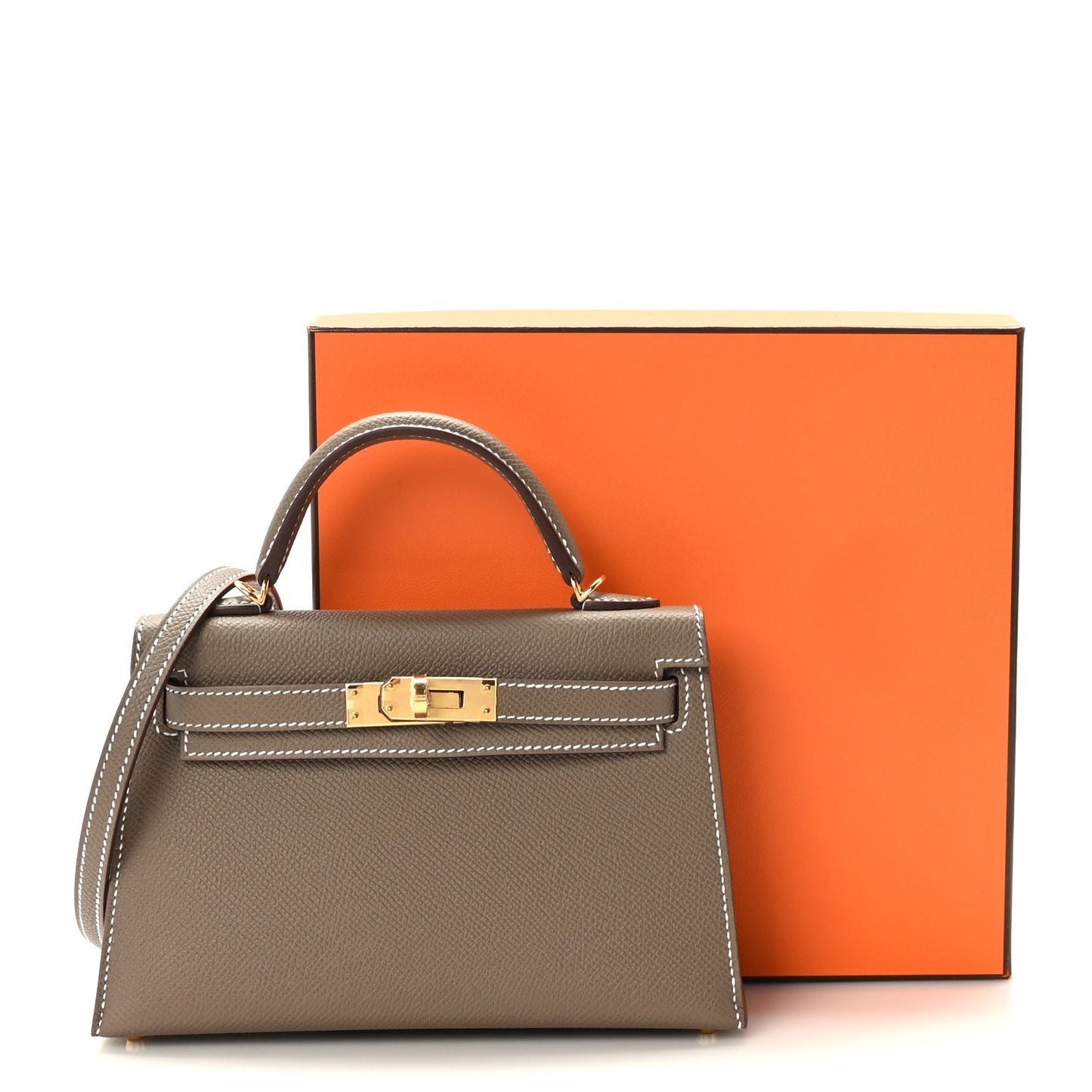 Epsom Mini Kelly Sellier 20 Etoupe