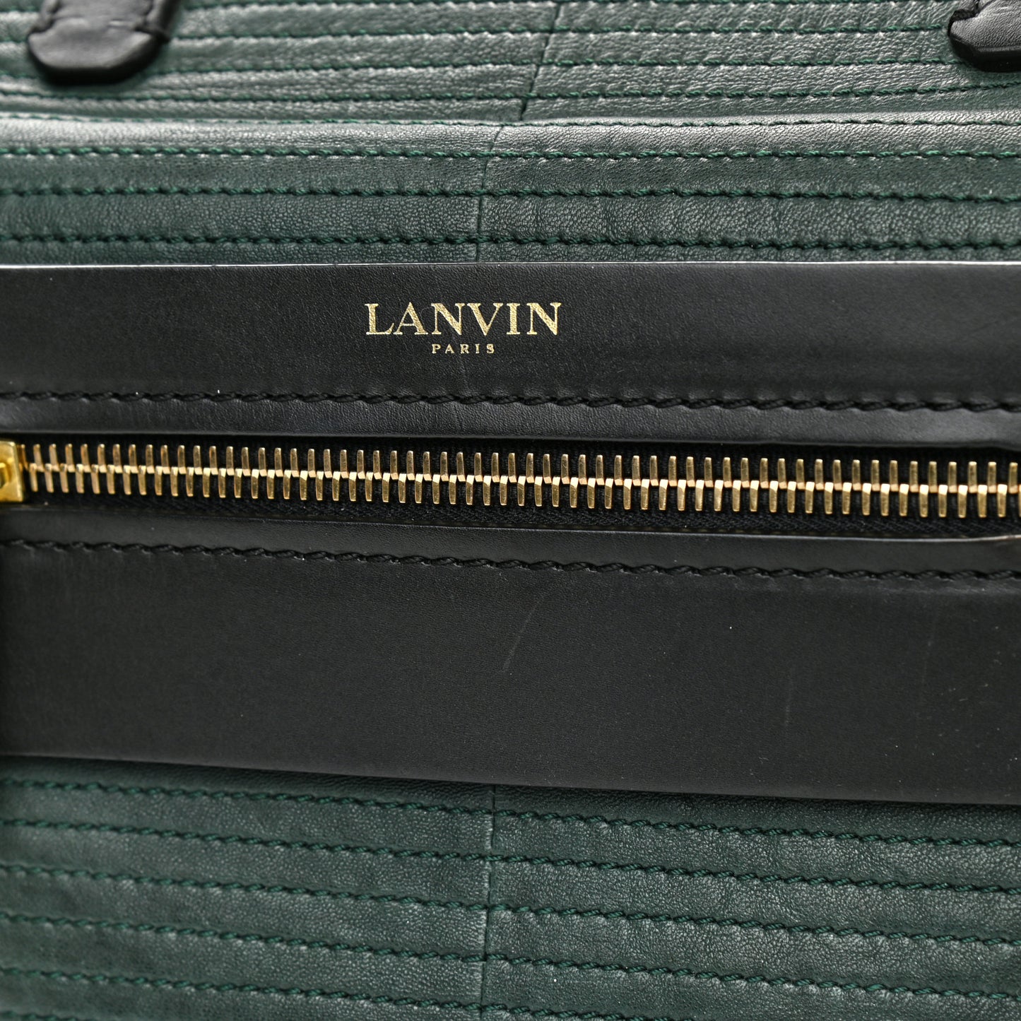 Calfskin Padam Bowling Bag Green