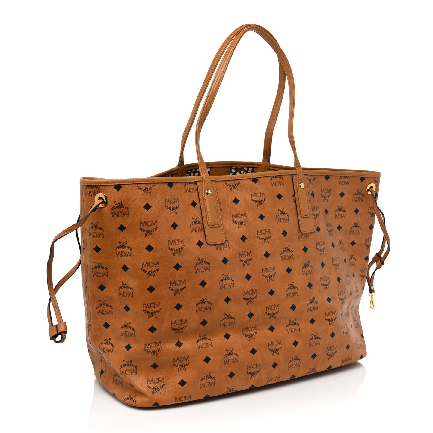 Visetos Large Liz Reversible Shopper Tote Cognac