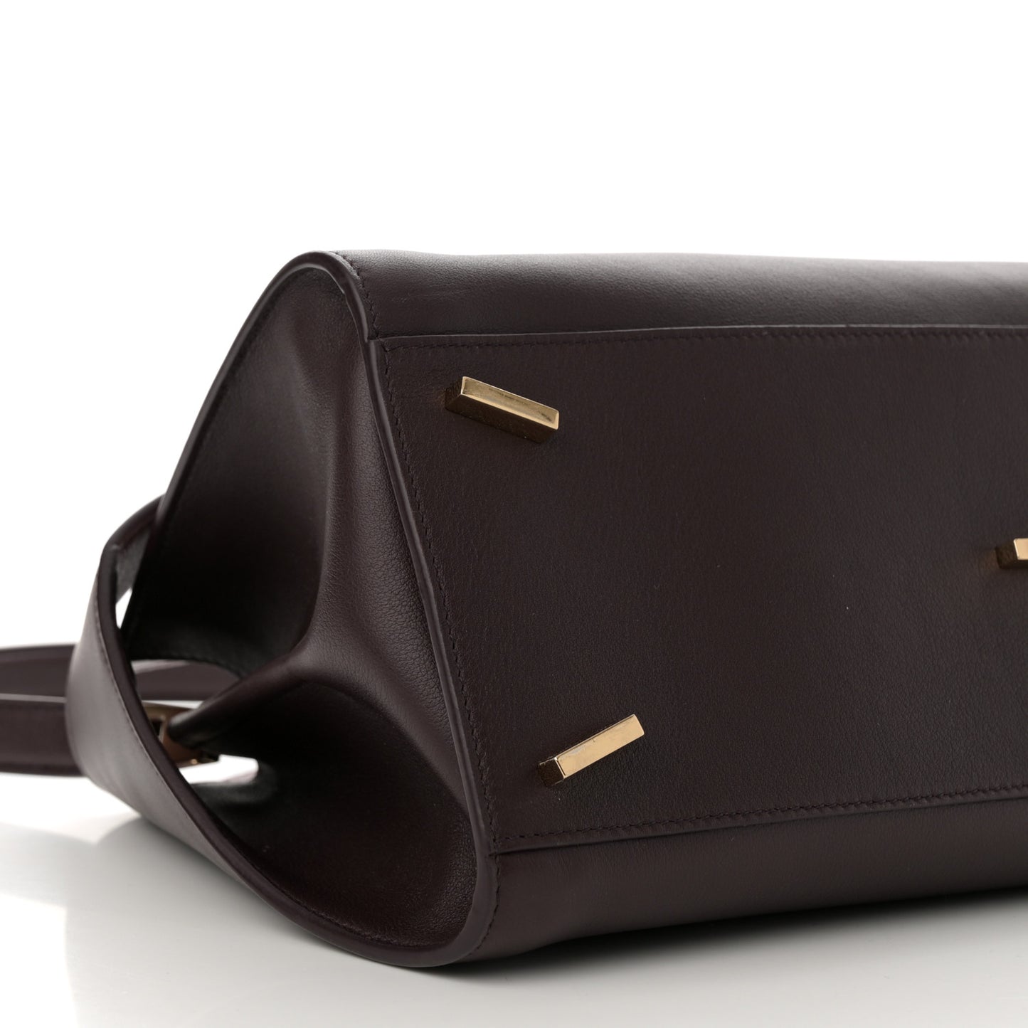 Calfskin Medium Hug Bag Burgundy Oxblood