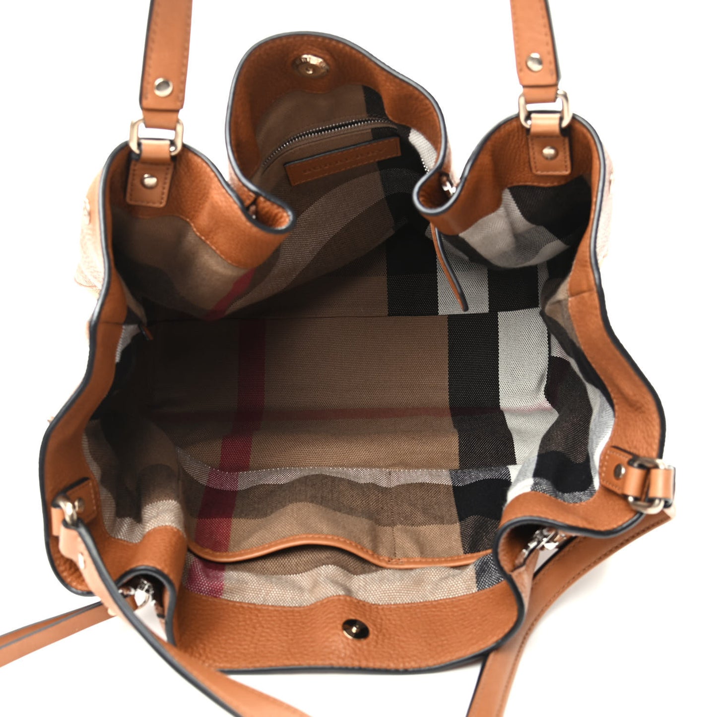 Brit Calfskin House Check Medium Maidstone Saddle Brown