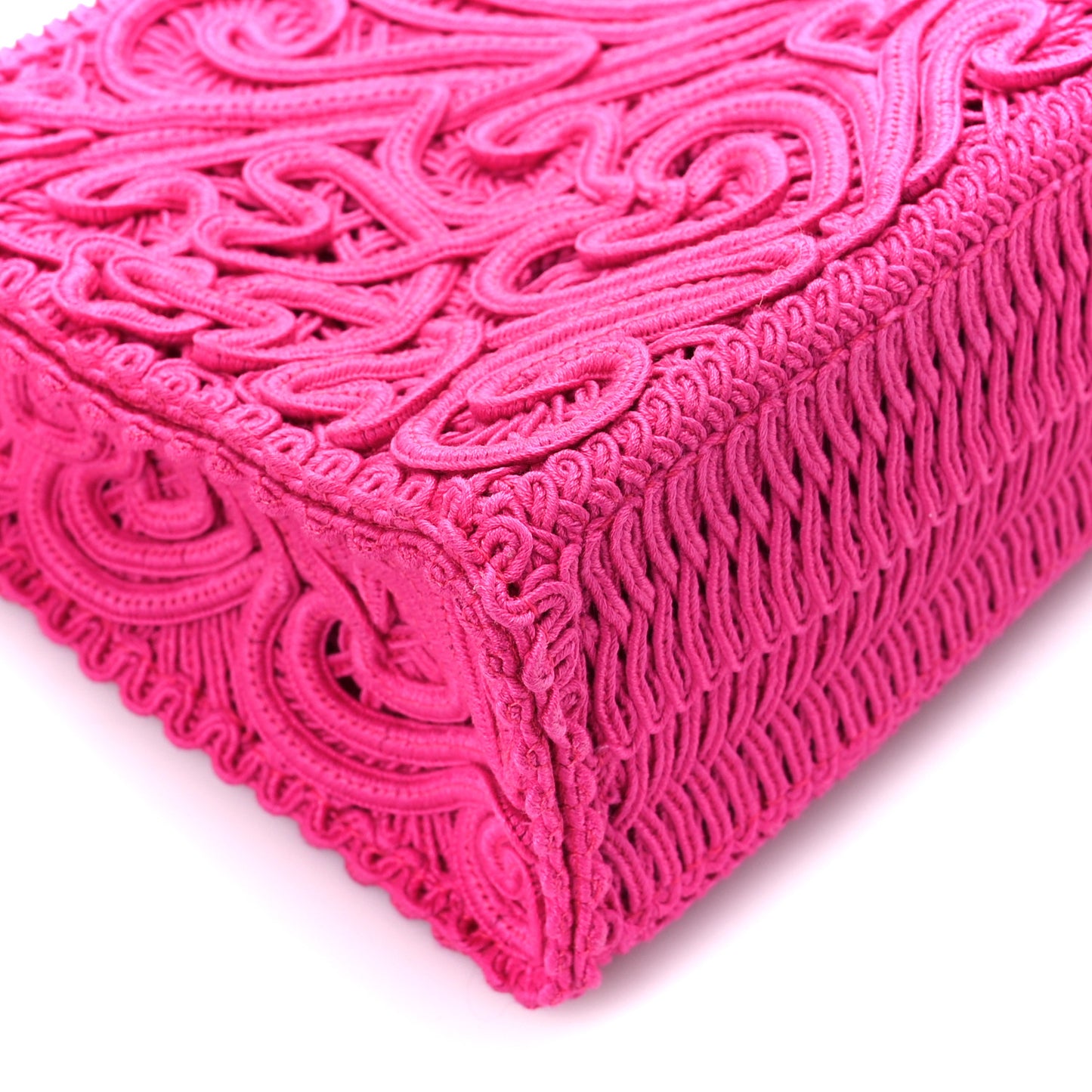 Cordonetto Lace Shoulder Bag Fuchsia